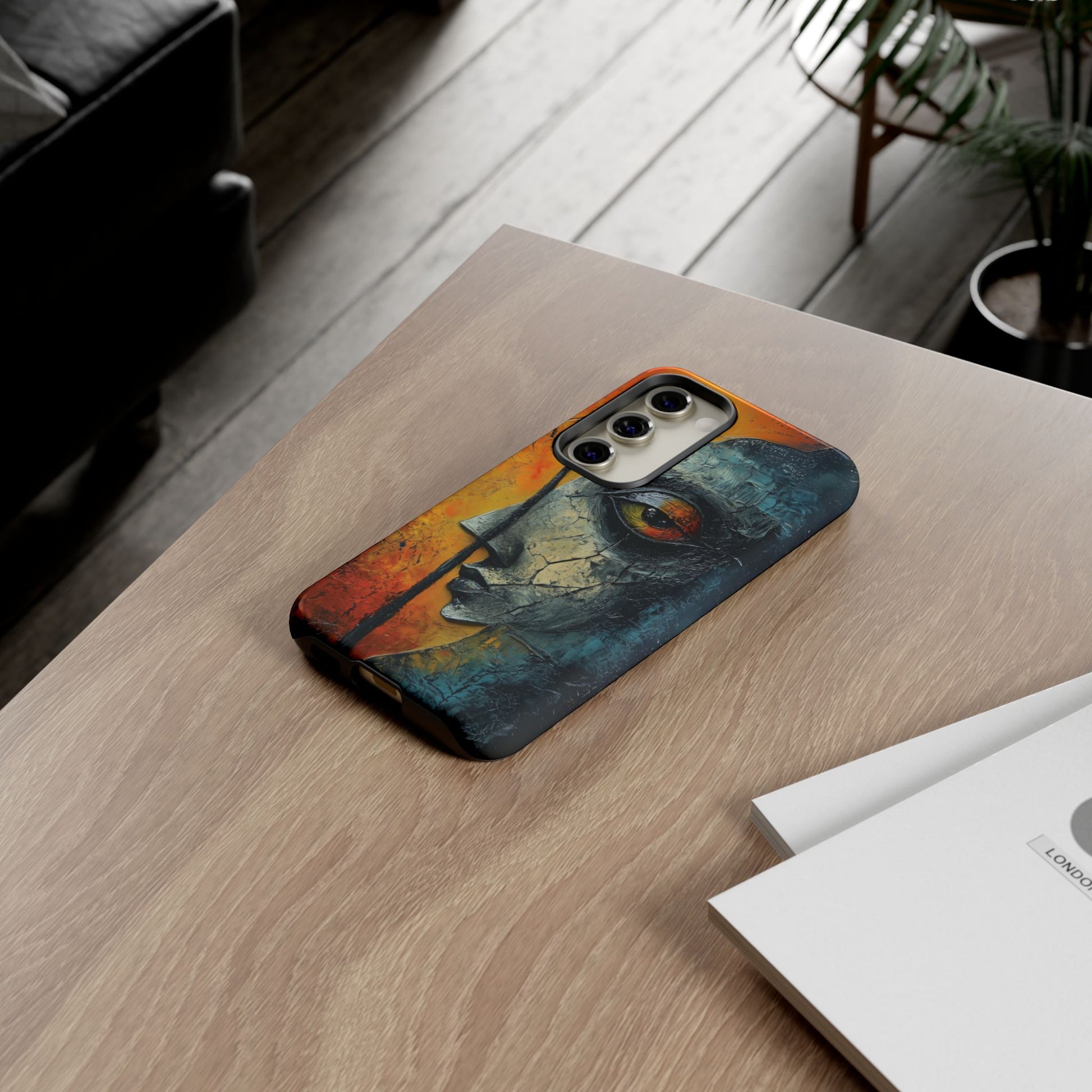 Surrealist Art Phone Case Salvador Dali Style Face Tough Case Unique Artistic 3D Textured Look Surrealism Gift Art iPhone 13 14 15 16