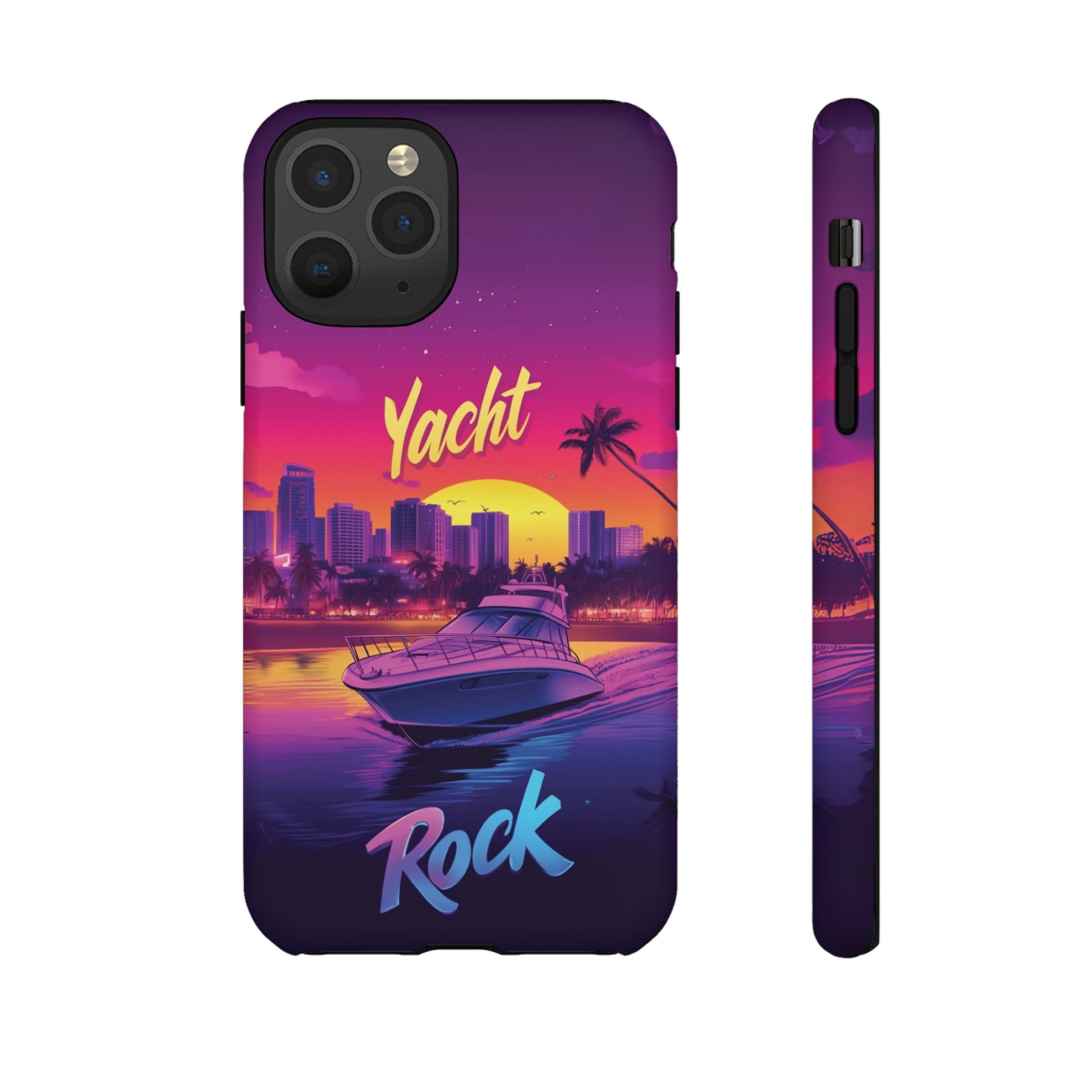 Yacht Rock Custom Phone Case iPhone 13 14 15 16 Pro Max Sunset Cruise Harbor Miami Vice Yacht Rock Gift Boating Captain South Beach Surfing