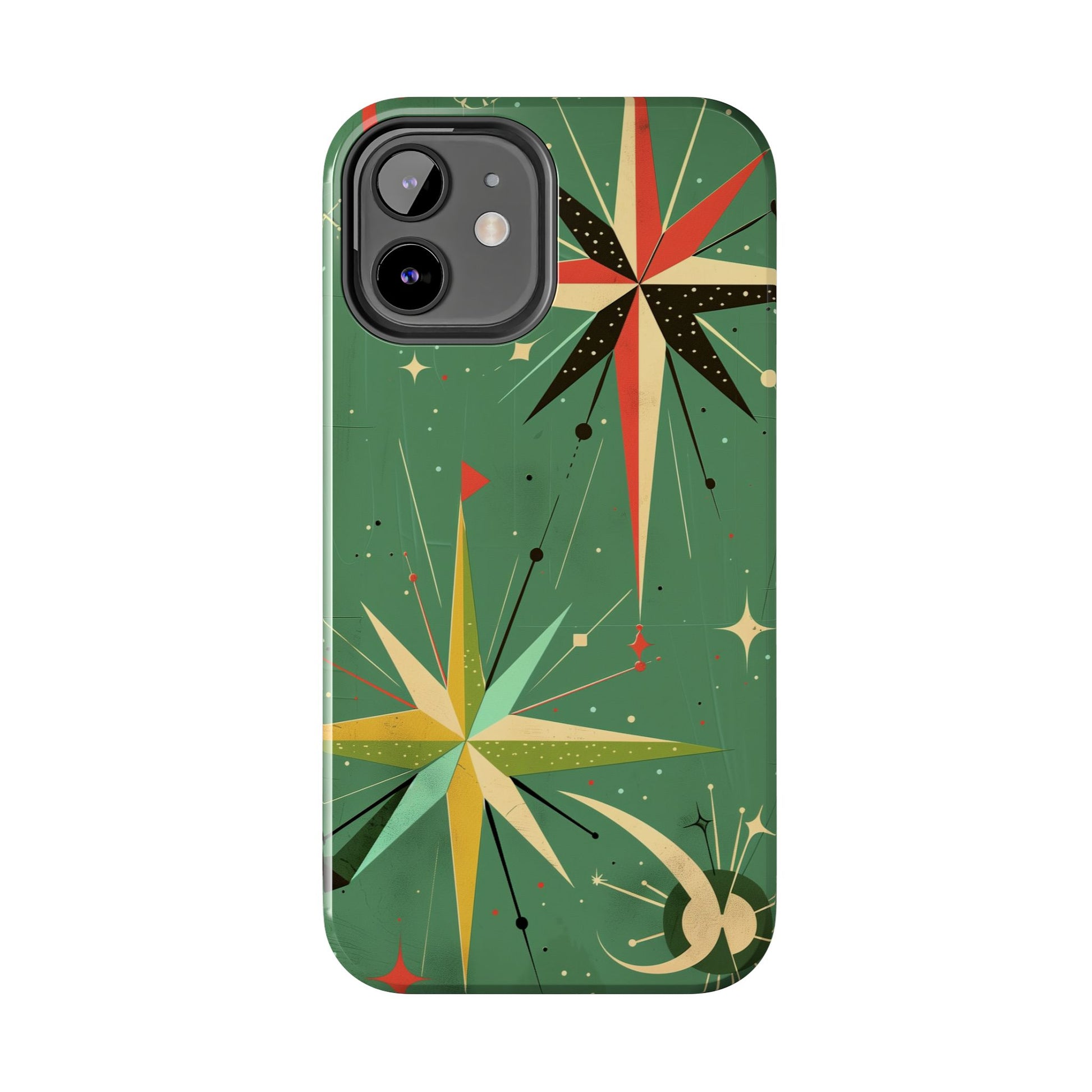 Mid Century Modern Star Design Phone Case, Earth Tone Colors, Retro Style Smartphone Cover, Vintage Phone Case, iPhone 14 Case, Apple iPhone