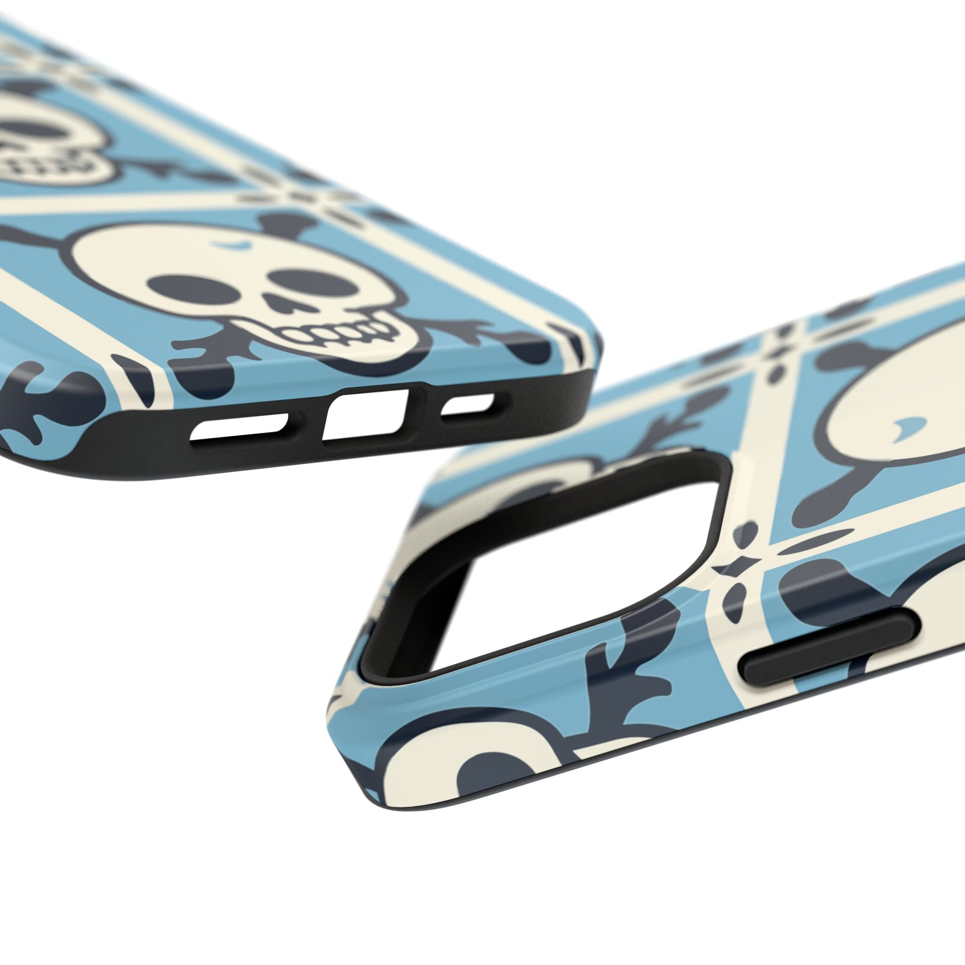Cute Skull Phone Case Sugar Skull Ghingham Impact-Resistant Cover Goth Skull, Halloween Gift iphone 13 14 15 16 Pro Max