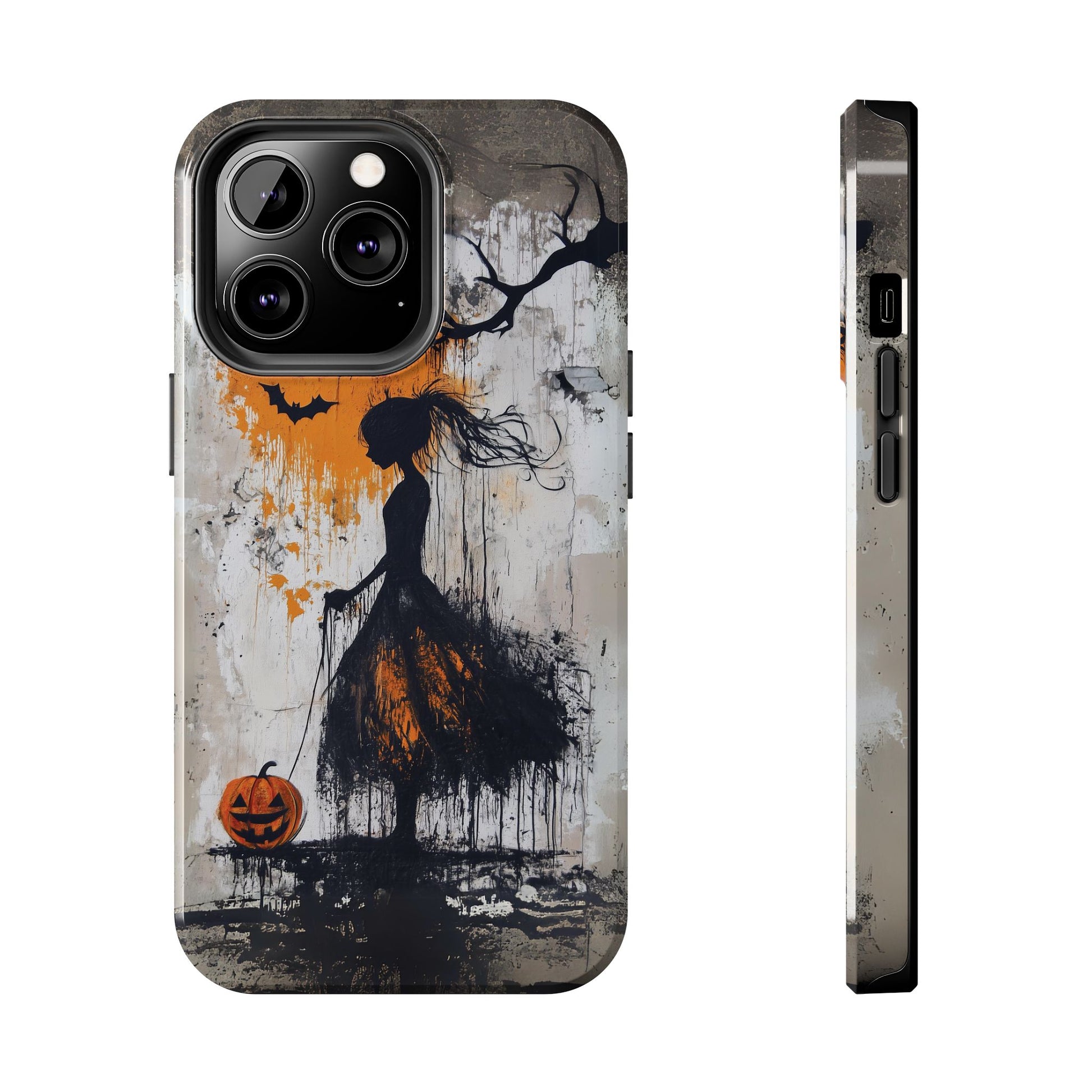 Halloween Gothic Dark Academia Street Art Fall Autumn Girl Urban Graffiti Phone Case Street iPhone 15 Pro Max Samsung Galaxy
