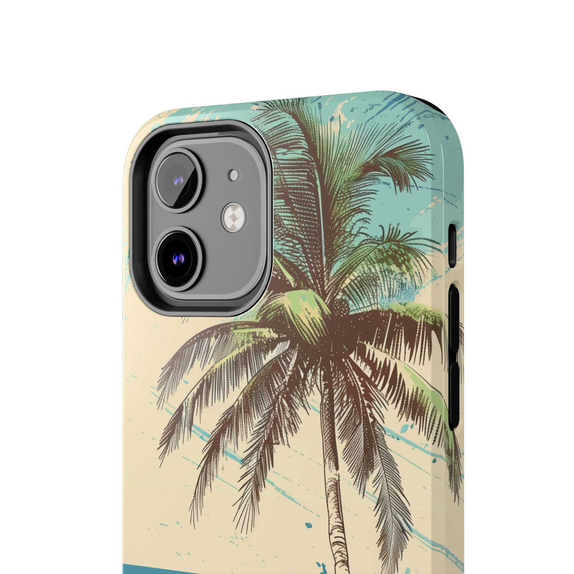 Retro Beach Scene Phone Case, Vintage Tropical Ocean iPhone Case, Summer Beach Phone Cover for iPhone, iphone 15 pro max