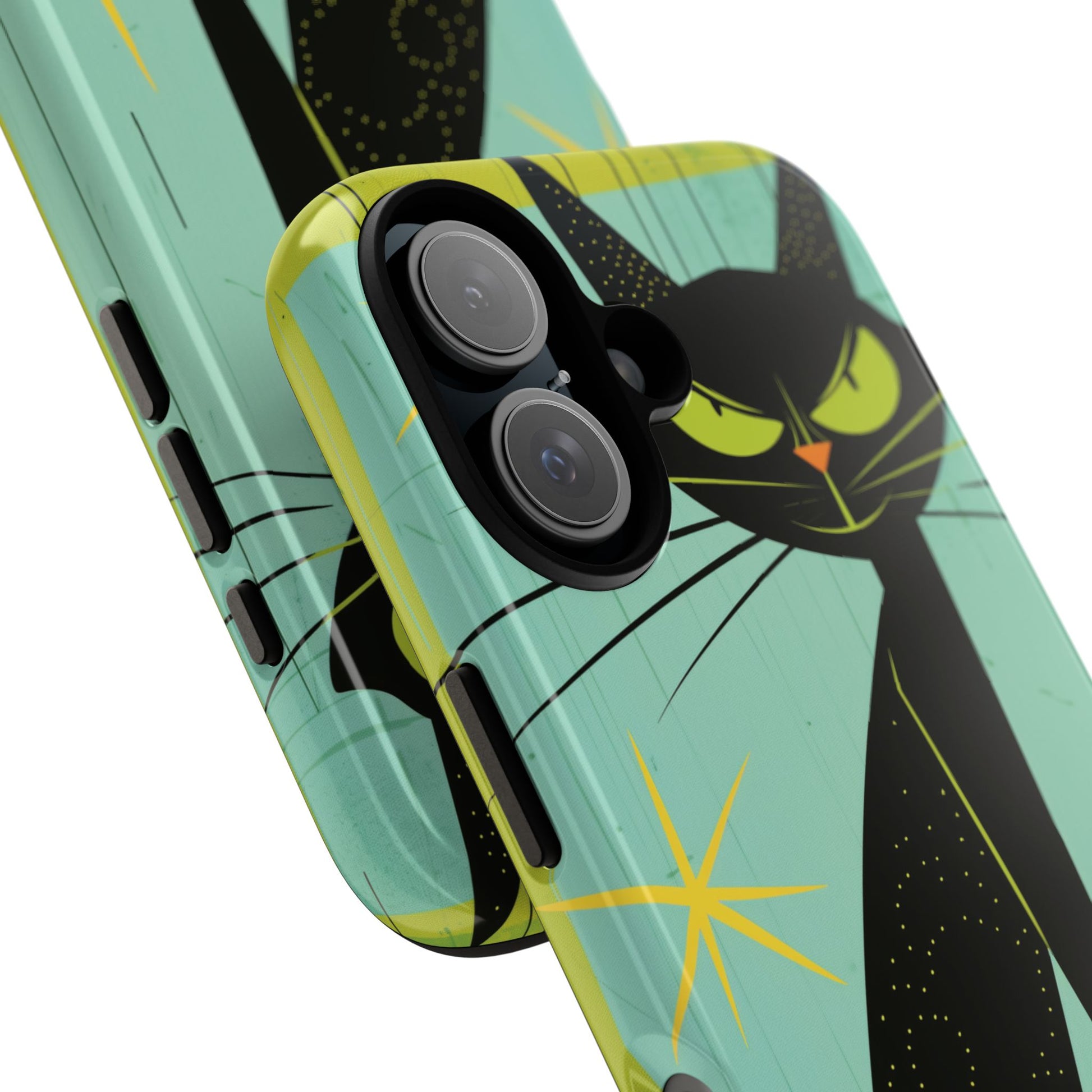 Mid-Century Modern Phone Case, Mid Mod Android Case, Atomic Cats Android Case, Retro Chic Smartphone Cover, Unique Artistic Phone Accessory