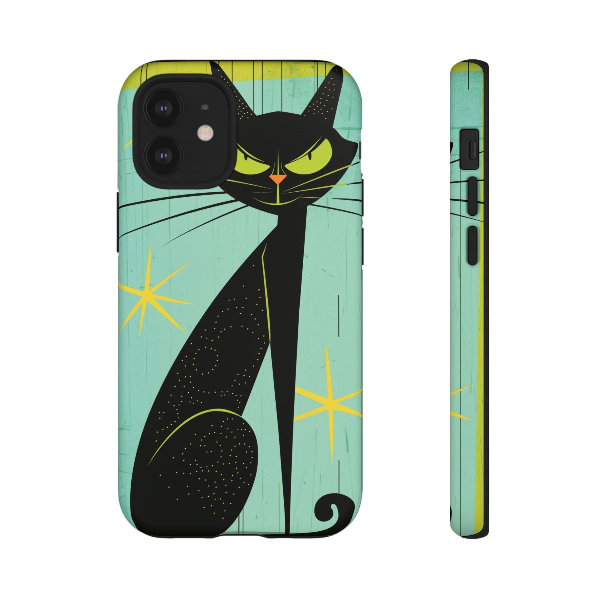 Mid-Century Modern Phone Case, Mid Mod Android Case, Atomic Cats Android Case, Retro Chic Smartphone Cover, Unique Artistic Phone Accessory