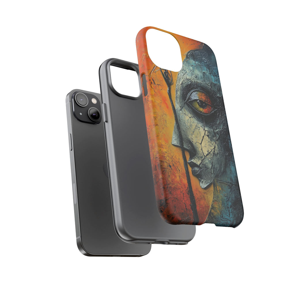 Surrealist Art Phone Case Salvador Dali Style Face Tough Case Unique Artistic 3D Textured Look Surrealism Gift Art iPhone 13 14 15 16
