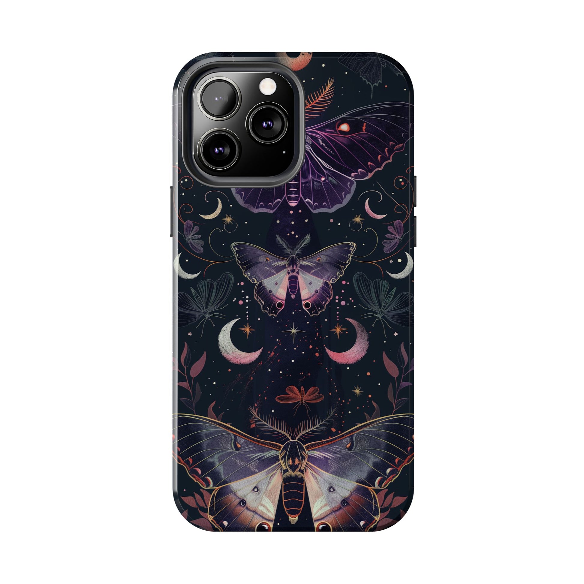 B Dark Academia Mystical Phone Case, Mystical Moth Phone Case, Vintage Magic Witchcraft iPhone Cover, Esoteric Nature Art, iPhone 15 Pro Max