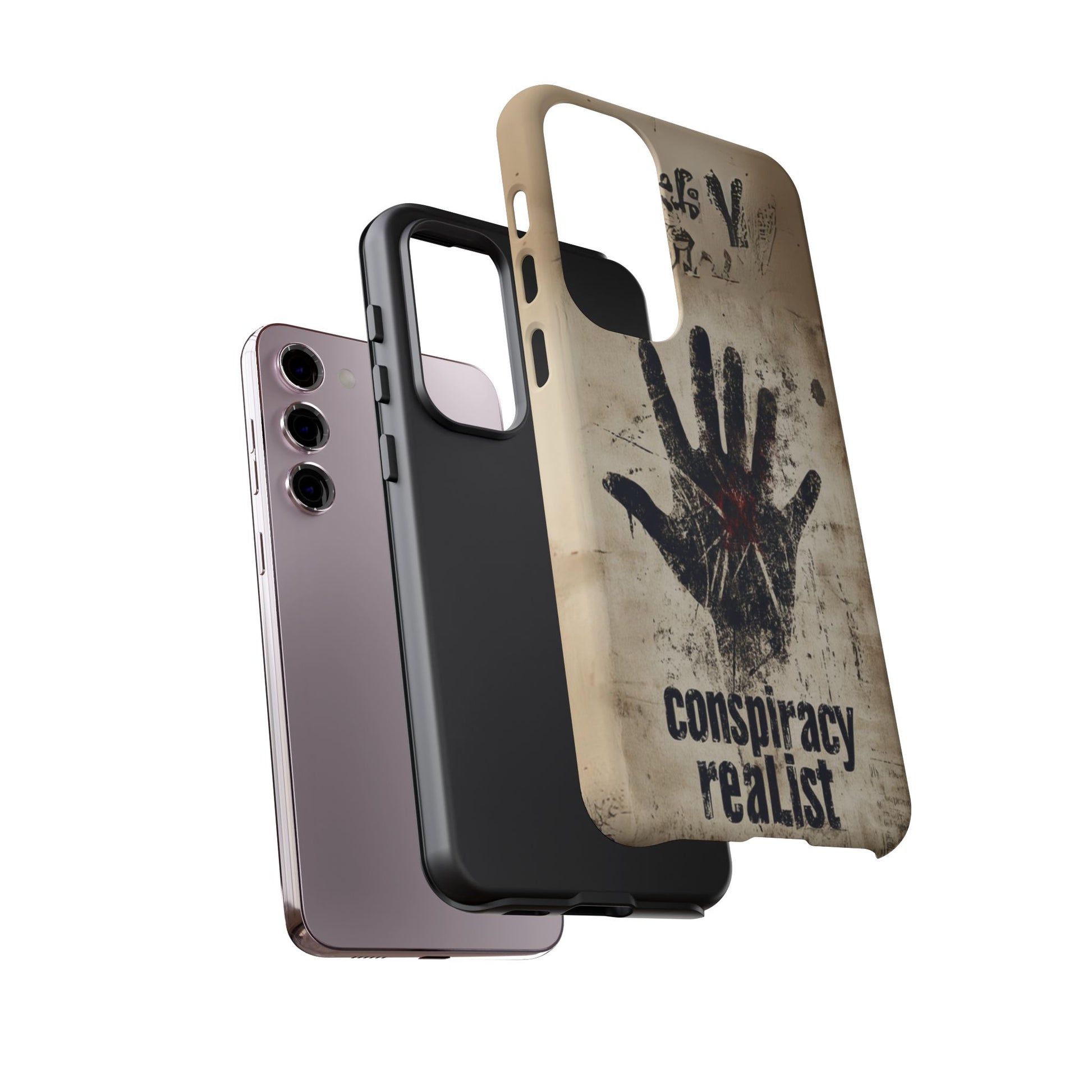 Conspiracy Theories Paranormal Mystery UFO X-Files Inspired Ghostly Hand Conspiracy Realist Cryptid iPhone 13 14 15 16 Pro Max Galaxy Pixel
