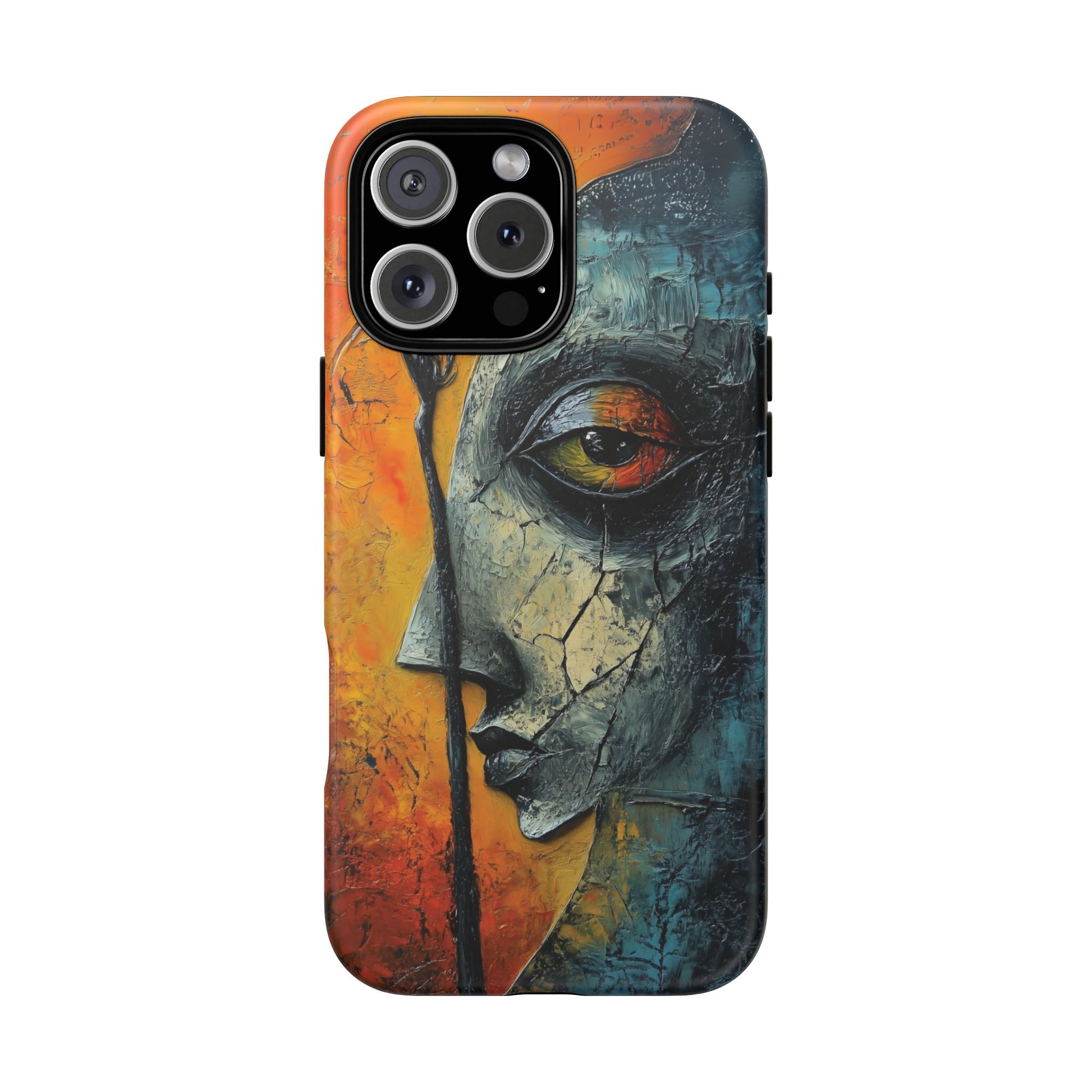 Surrealist Art Phone Case Salvador Dali Style Face Tough Case Unique Artistic 3D Textured Look Surrealism Gift Art iPhone 13 14 15 16