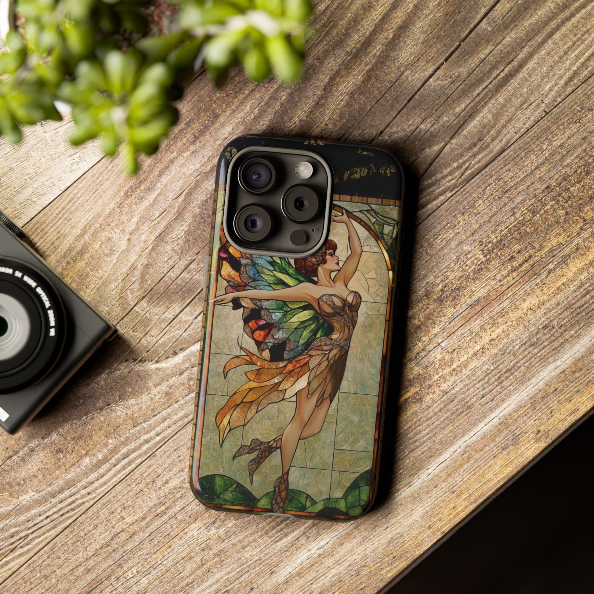 Fairy Phone Case Art Deco Woman Phone Case 1920s Art Nouveau Design in Stained Glass Alphonse Mucha Style Gatsby Style Poster
