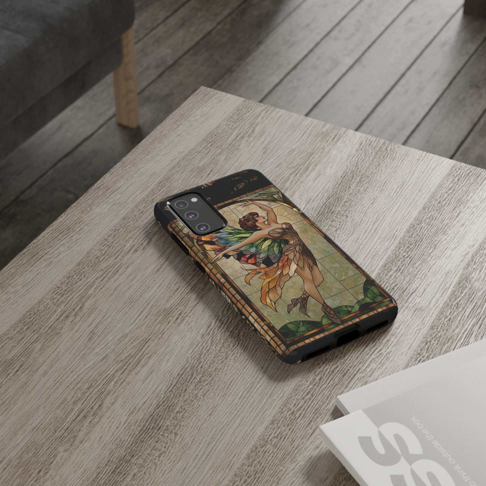 Fairy Phone Case Art Deco Woman Phone Case 1920s Art Nouveau Design in Stained Glass Alphonse Mucha Style Gatsby Style Poster