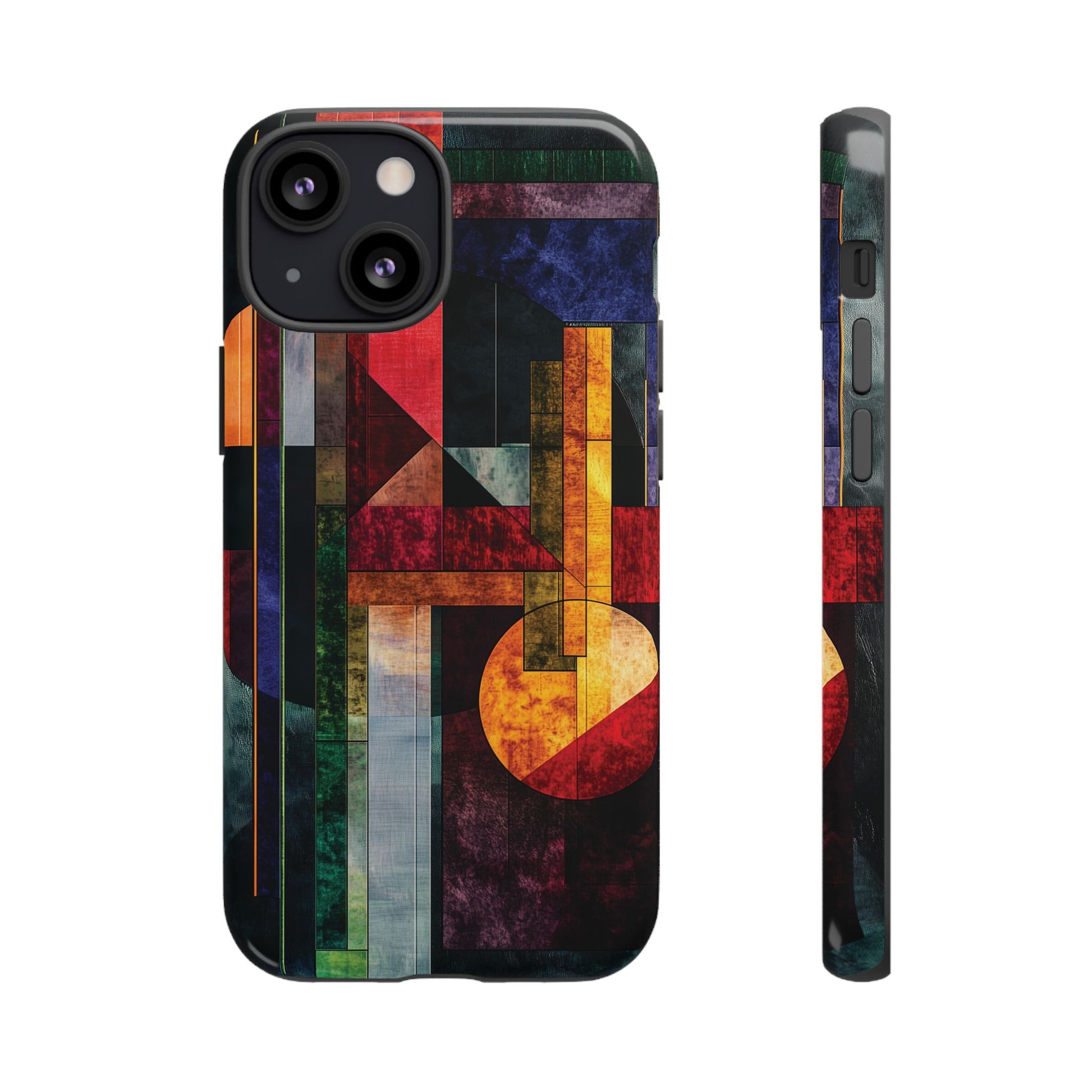 Darker Style Frank Lloyd Wright Usonian Phone Case Geometric Stained Glass Art Deco Marble Gold 13 14 15 16 iPhone Pro Max Galaxy Pixel