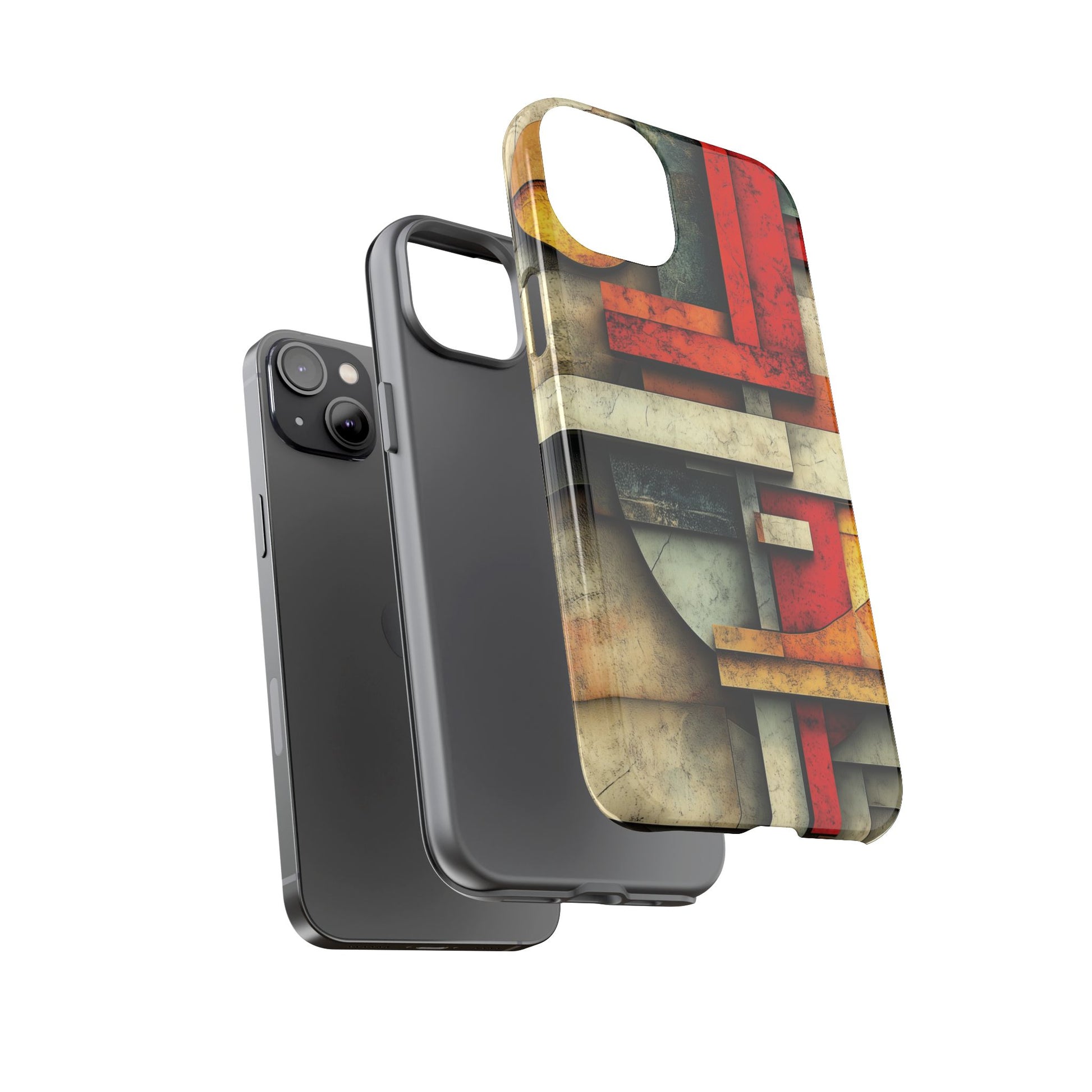 Red Prairie Style Frank Lloyd Wright Usonian Phone Case Geometric Stained Glass Art Deco Marble Gold 13 14 15 16 iPhone Pro Max Galaxy Pixel