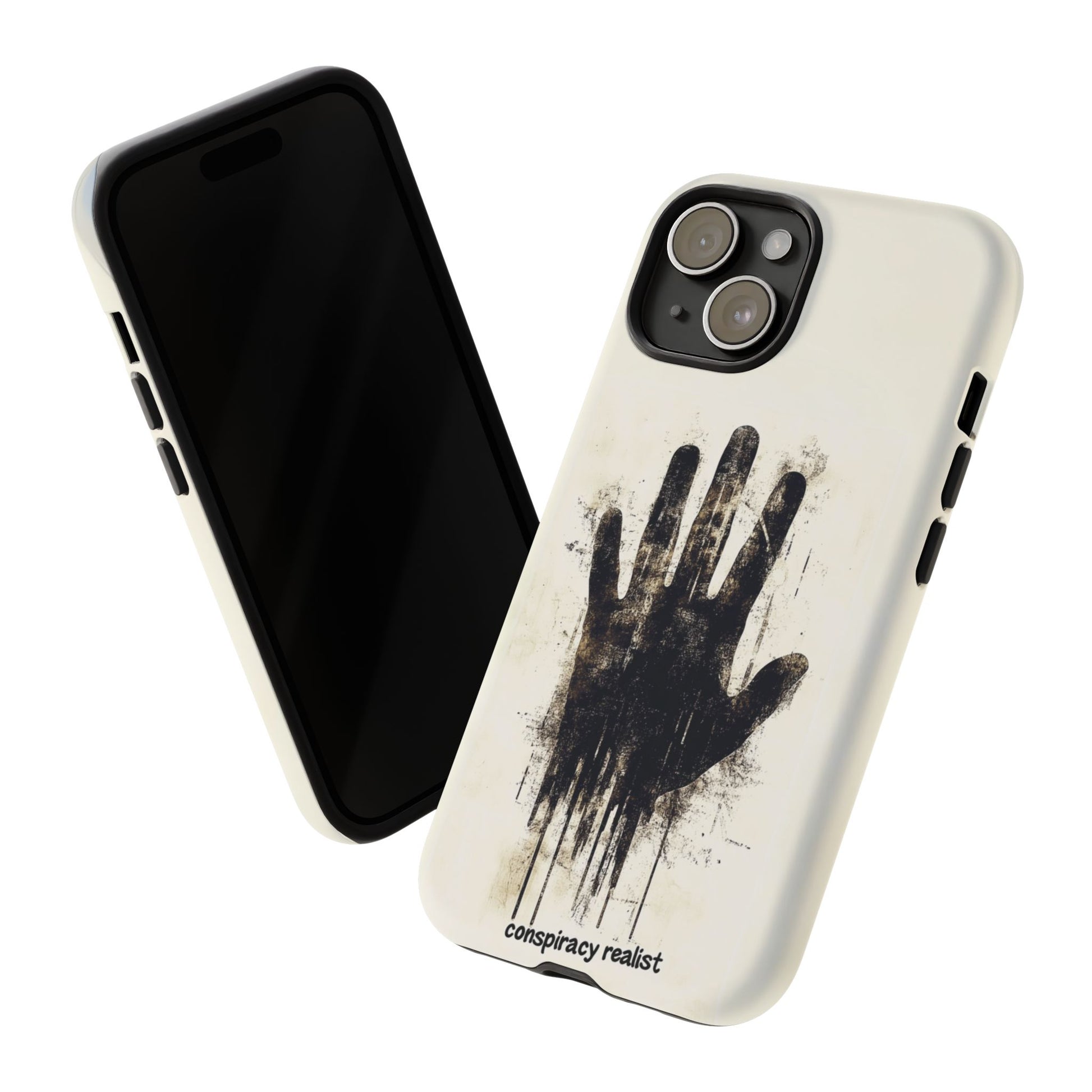 Conspiracy Realist Paranormal Mystery Design X-Files Inspired Ghostly Hand Conspiracy Theory Creepy iPhone 13 14 15 16 Pro Max Galaxy Pixel