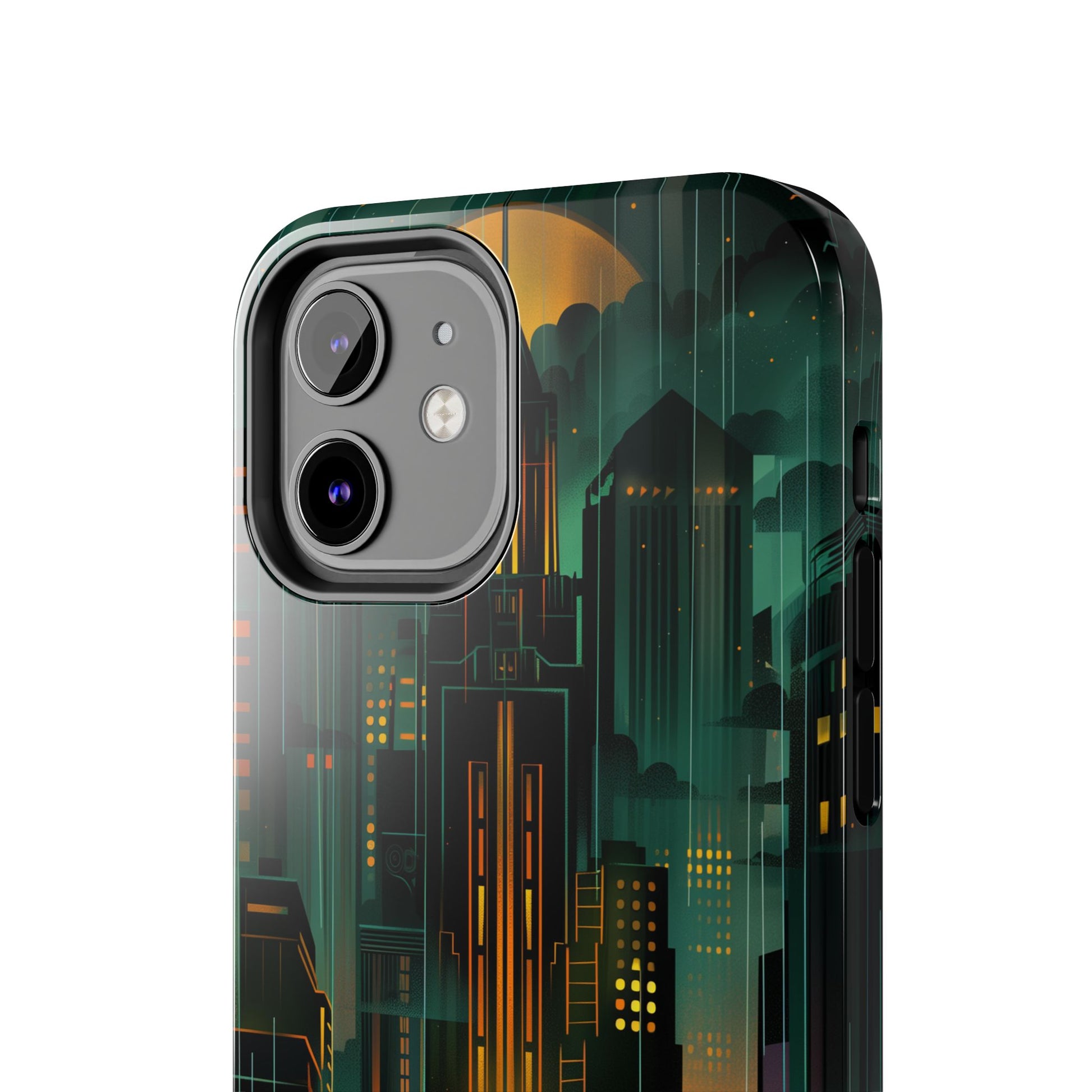 Nighttime Batman Phone Case - Gotham Art Deco Style - Noir Inspired Phone Cover - Dark Knight Accessory