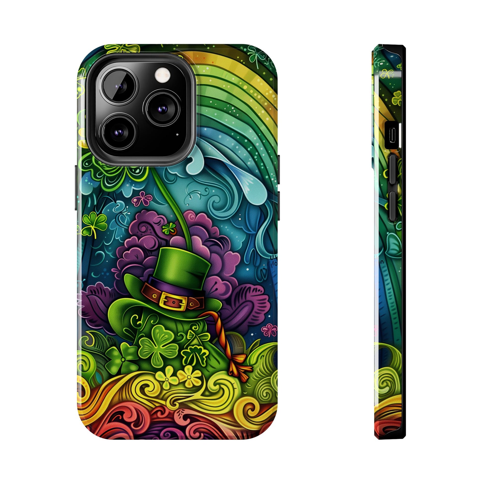 St. Patrick's Day Lucky Phone Case, Green Shamrock Protective Cover, Durable Irish Luck Phone Accessory, Holiday Gift Idea