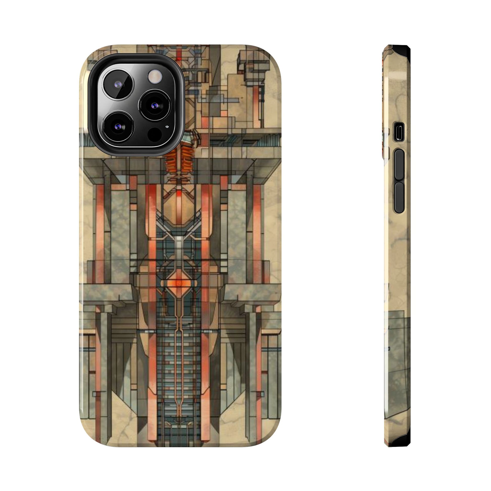 Prairie Style Frank Lloyd Wright Phone Case - Architectural Design iPhone Tough Cover - Unique Art Deco Protective Accessory