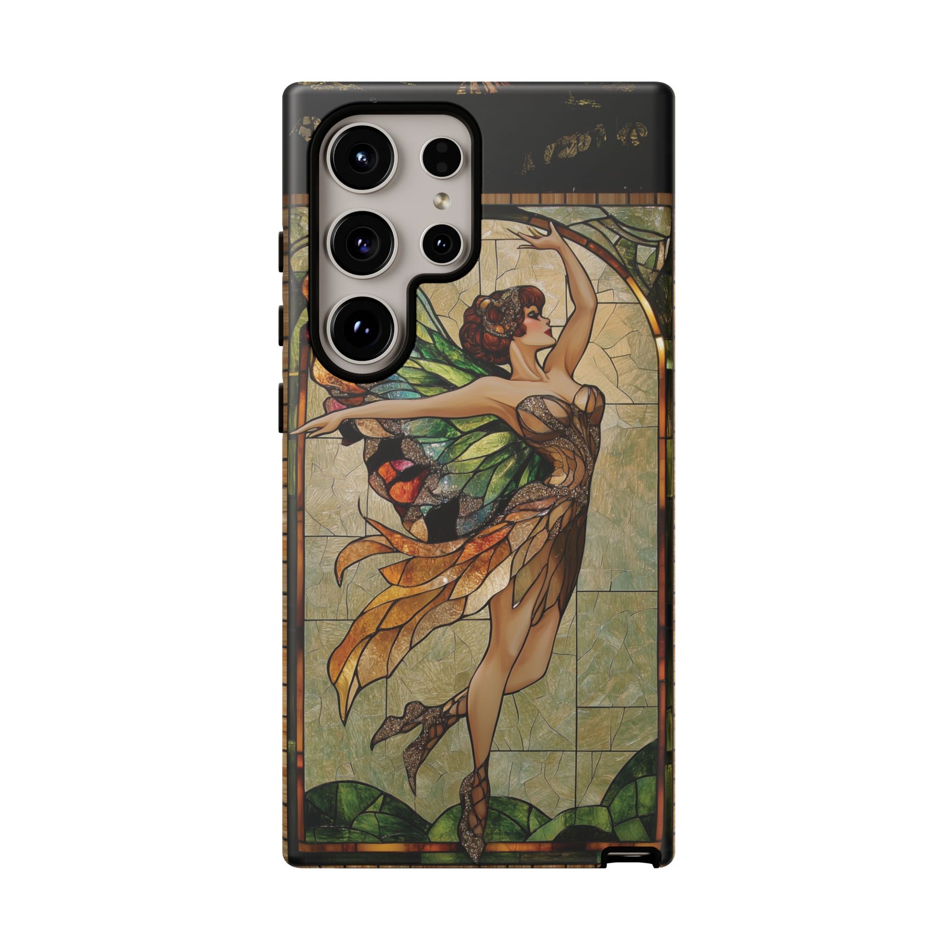 Fairy Phone Case Art Deco Woman Phone Case 1920s Art Nouveau Design in Stained Glass Alphonse Mucha Style Gatsby Style Poster