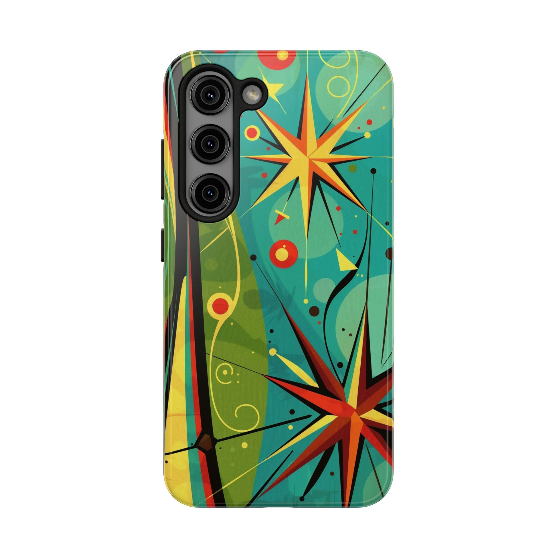 Mid Century Modern Star Design Phone Case, Earth Tone Colors, Retro Style Smartphone Cover, Vintage Phone Case, iPhone 14 Case, Apple iPhone