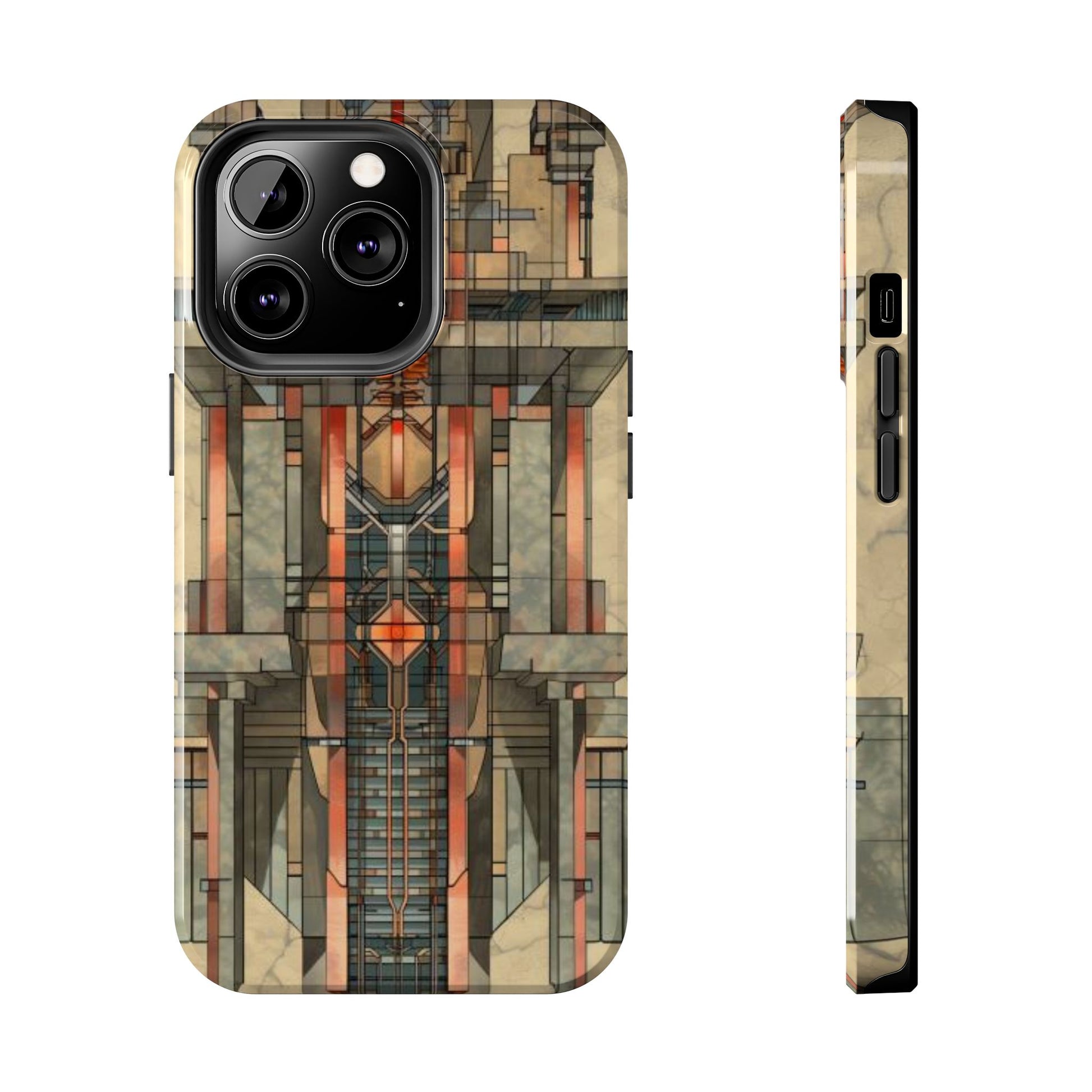 Prairie Style Frank Lloyd Wright Phone Case - Architectural Design iPhone Tough Cover - Unique Art Deco Protective Accessory