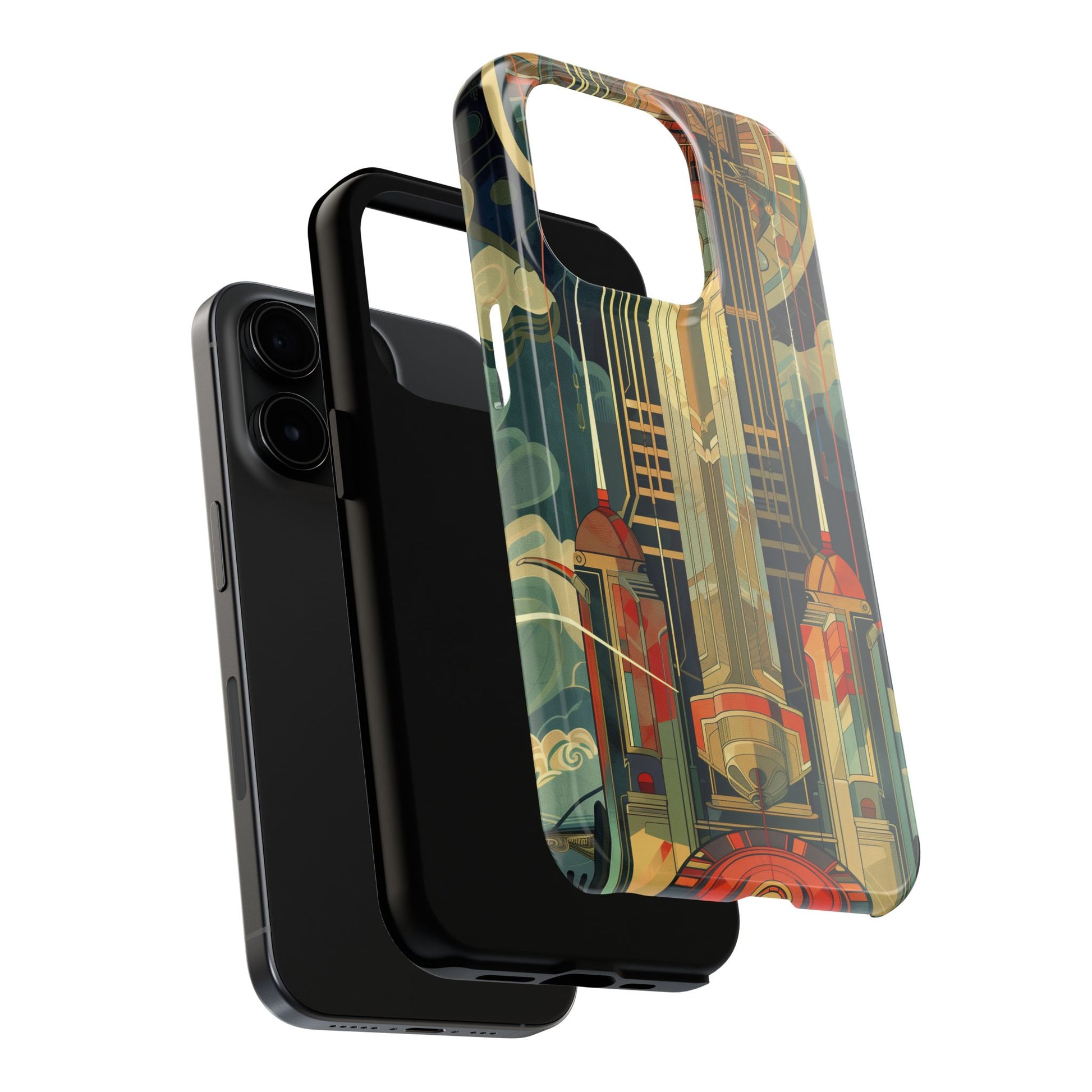 Art Deco Clock Tower Phone Case - Vintage-Inspired Design - Stylish Protective Cover - Unique Tech Accessory - Art Deco Gift
