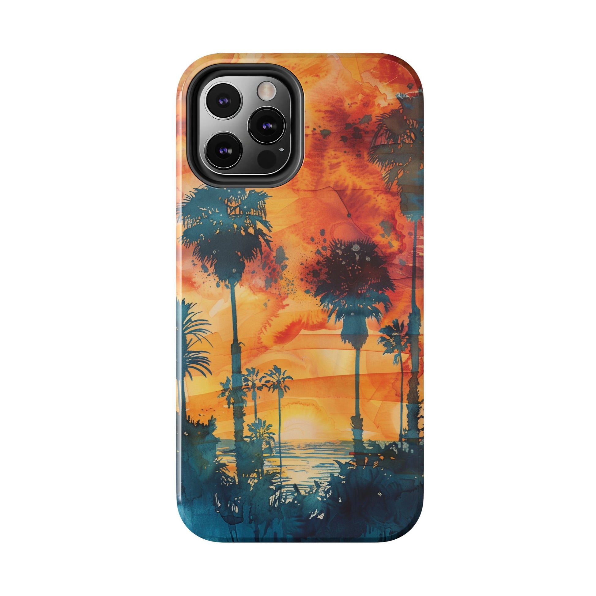 Los Angeles Sunset iPhone Case, Golden Hour Scenic View, Hollywood Hills Sunset Phone Case, Palm Trees Phone Case, iphone 15 pro max case