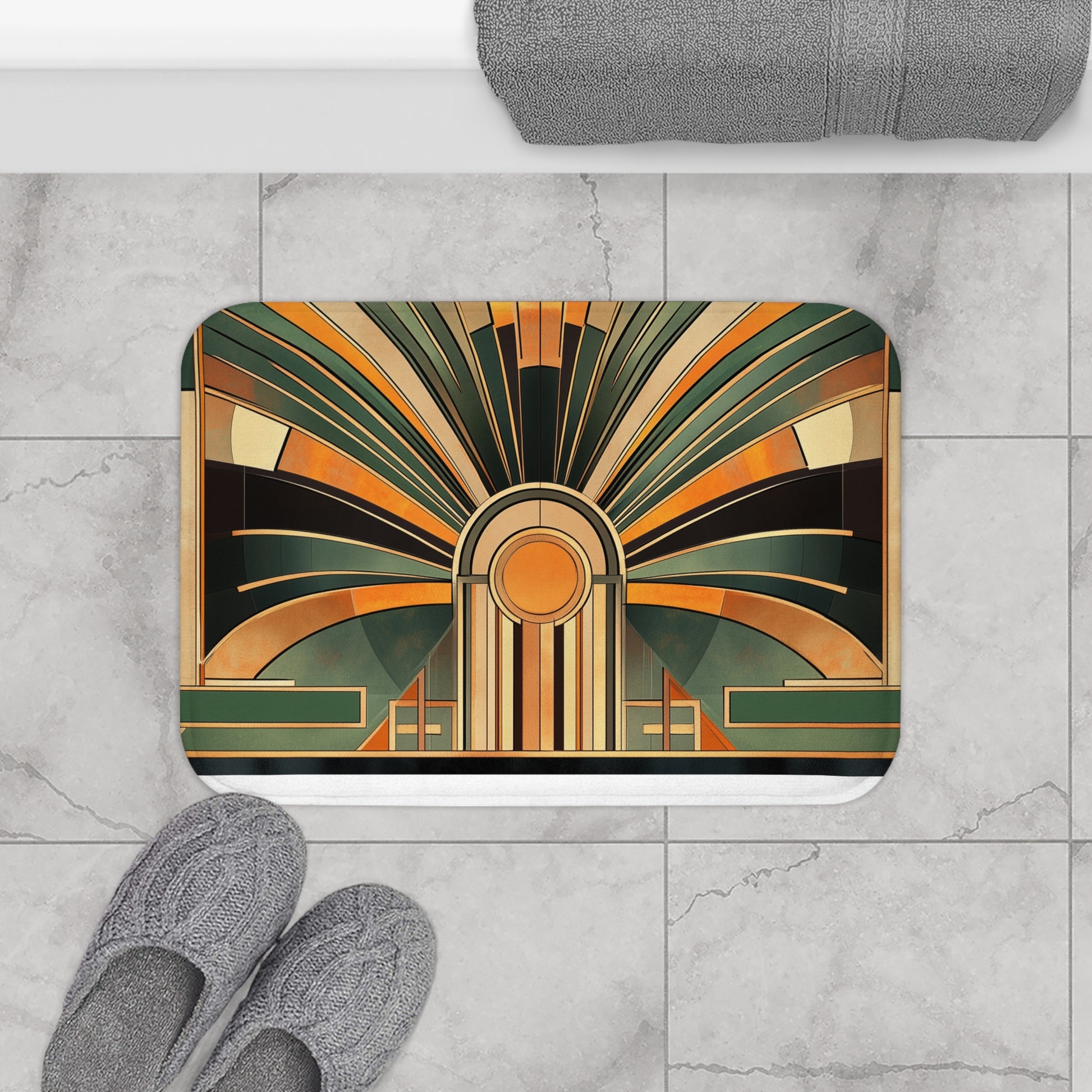 Bath Mat Great Gatsby Art Nouveau Art Deco Vintage Bathroom Decor Retro