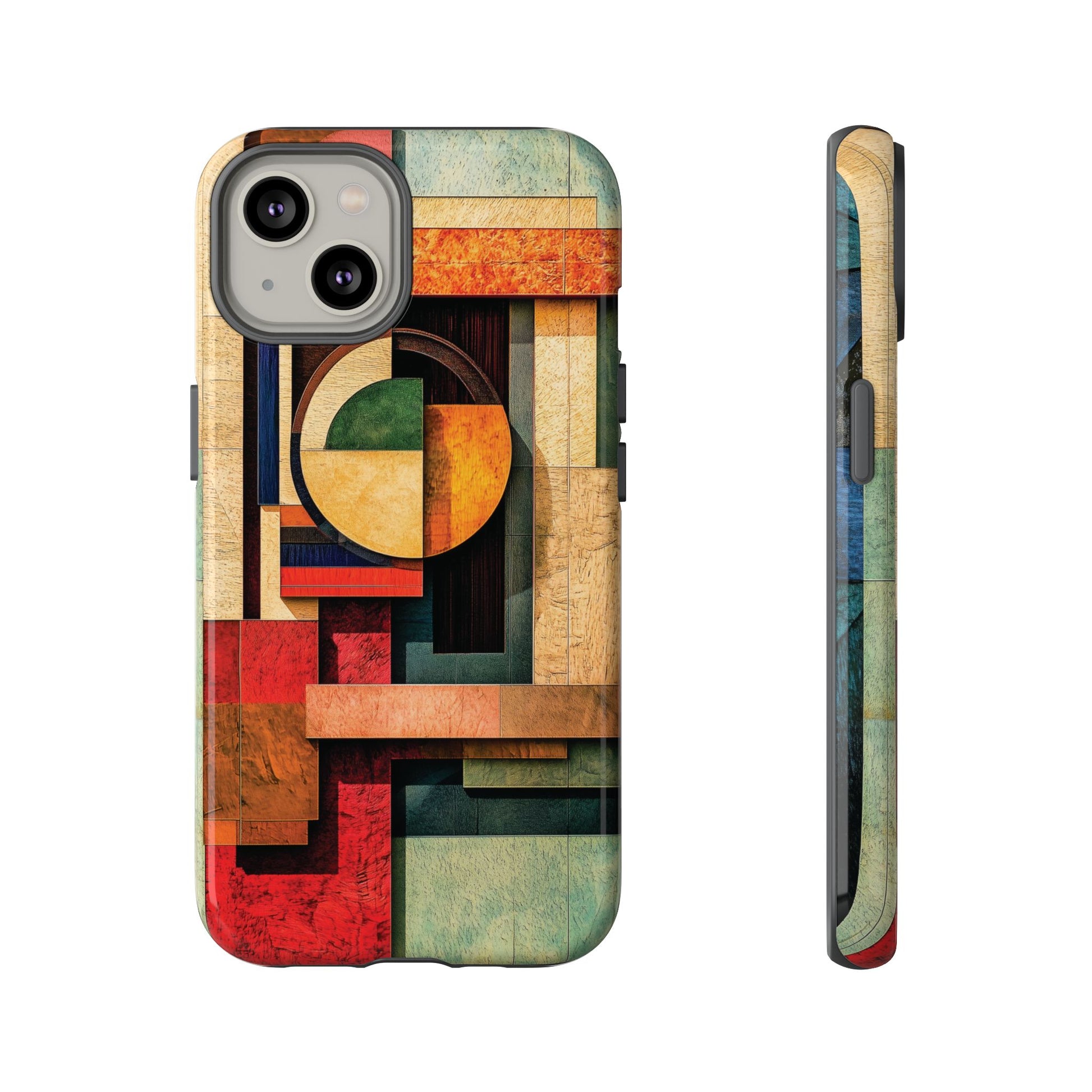 Tan Prairie Style Frank Lloyd Wright Usonian Phone Case Geometric Stained Glass Art Deco Marble Gold 13 14 15 16 iPhone Pro Max Galaxy Pixel