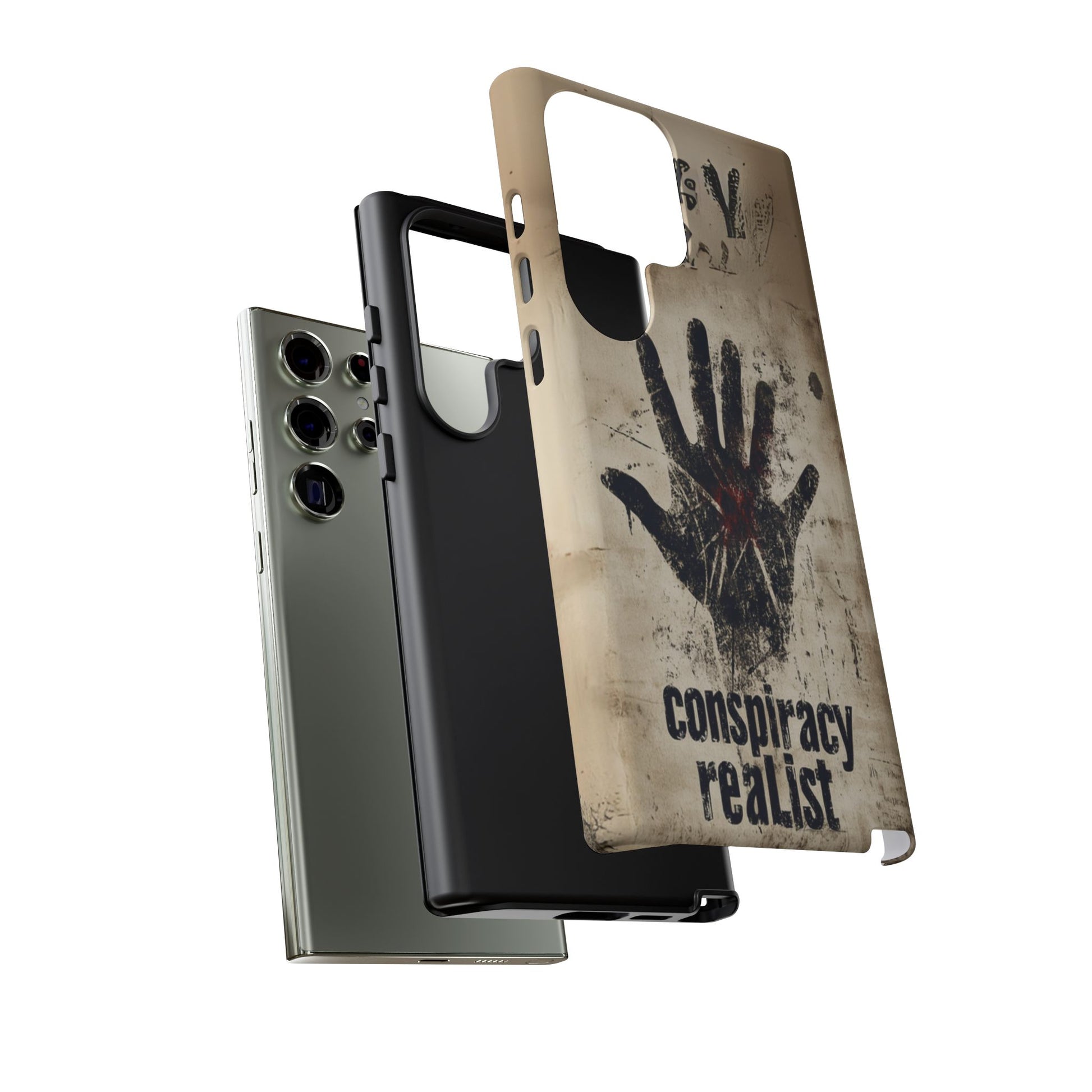 Conspiracy Theories Paranormal Mystery UFO X-Files Inspired Ghostly Hand Conspiracy Realist Cryptid iPhone 13 14 15 16 Pro Max Galaxy Pixel