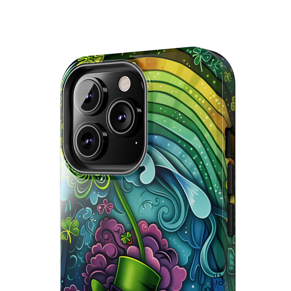 St. Patrick's Day Lucky Phone Case, Green Shamrock Protective Cover, Durable Irish Luck Phone Accessory, Holiday Gift Idea