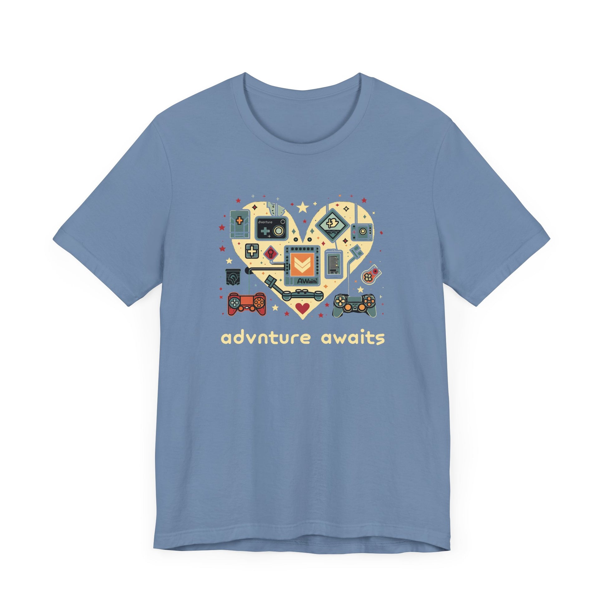 Geeky Gamer Tee, Game Night Shirt, Playful Retro Game Night Shirt, Adventure Awaits, Perfect Gamer Gift, Adventure Awaits Shirt