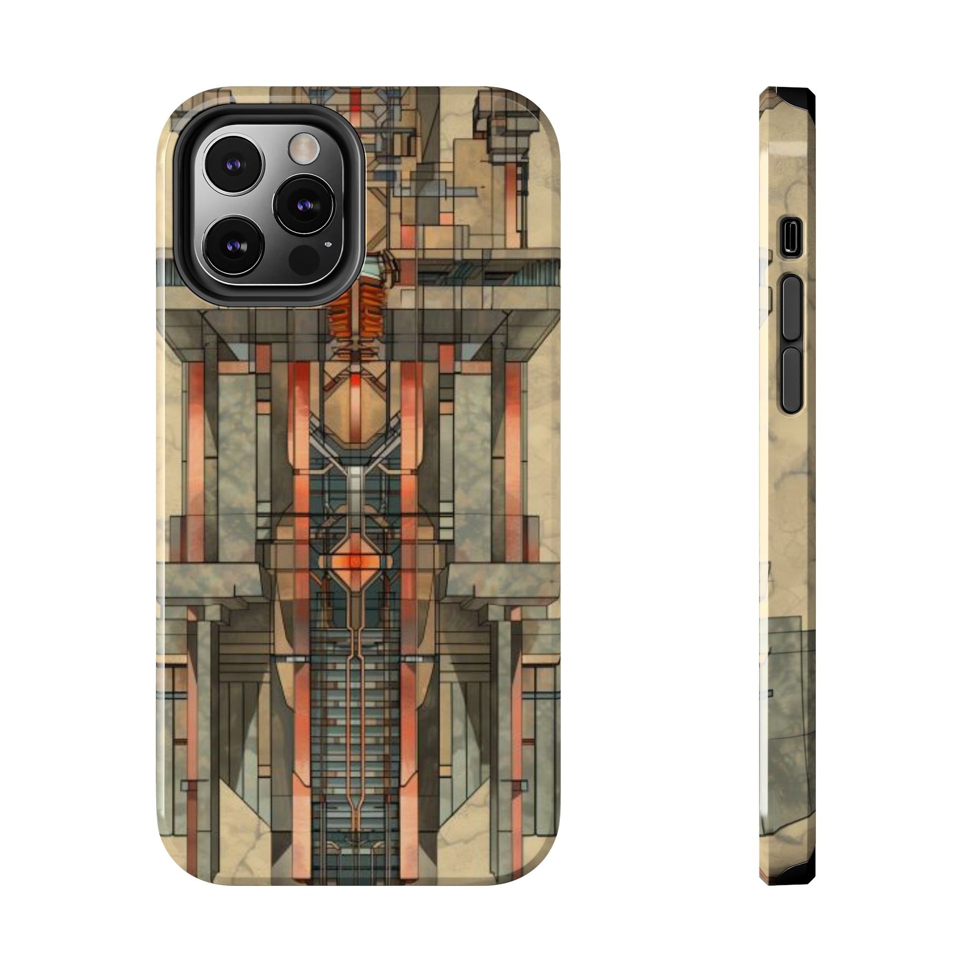 Prairie Style Frank Lloyd Wright Phone Case - Architectural Design iPhone Tough Cover - Unique Art Deco Protective Accessory