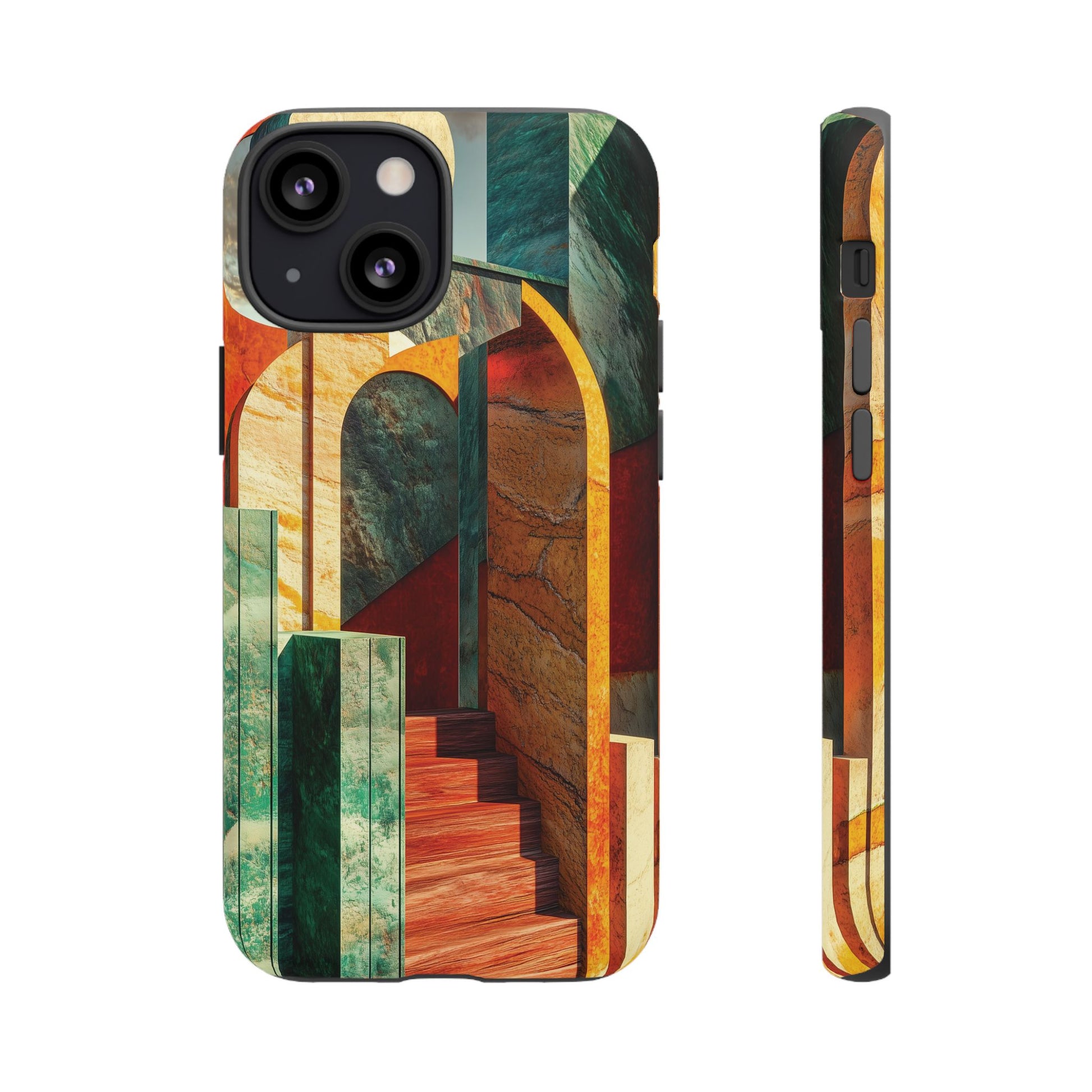 Arches Prairie Style Frank Lloyd Wright Usonian Phone Case Geometric Stained Glass Art Deco Marble 13 14 15 16 iPhone Pro Max Galaxy Pixel