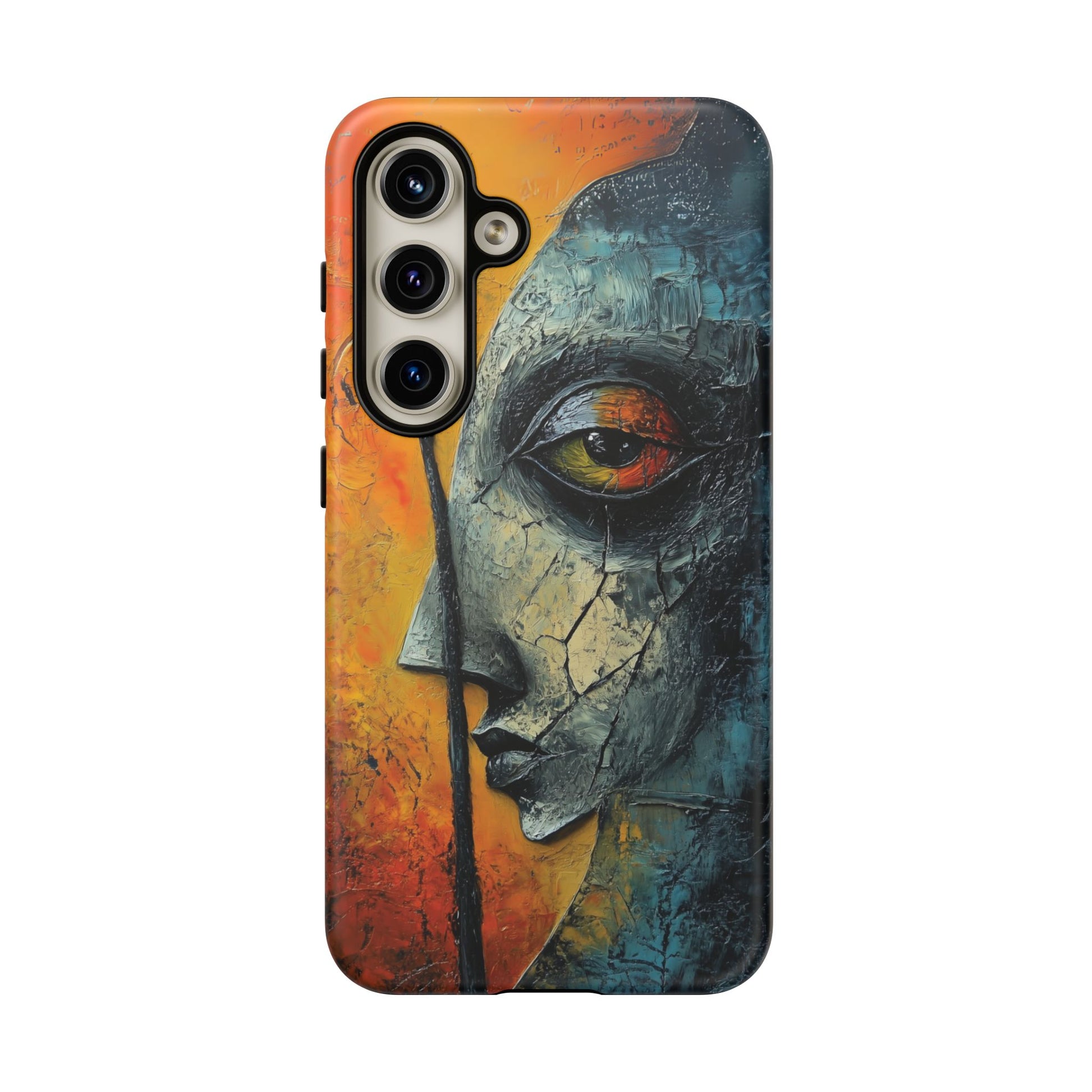 Surrealist Art Phone Case Salvador Dali Style Face Tough Case Unique Artistic 3D Textured Look Surrealism Gift Art iPhone 13 14 15 16