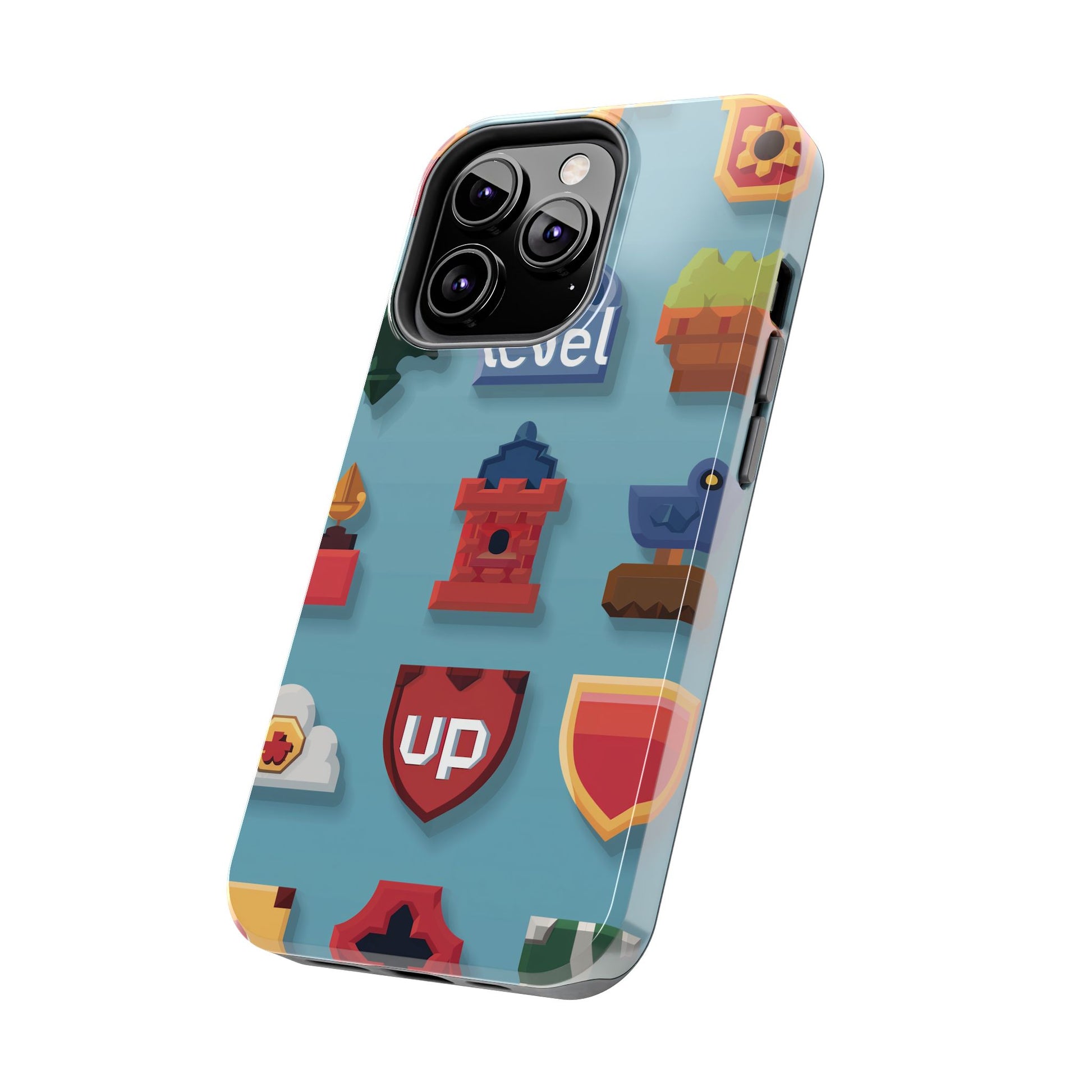 Pixel Art Video Game Level Up Phone Case, Retro Gaming Design, Geeky Gamer Phone Cover, Unique Video Game Art Accessories