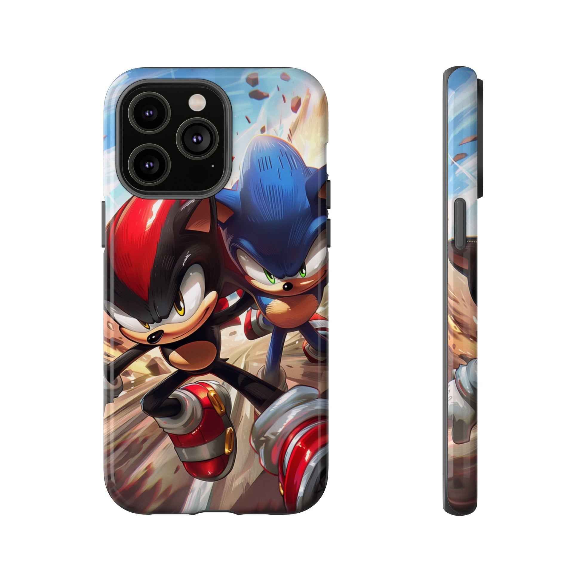 Sonic and Shadow Phone Case, Sonic and Shadow, Tough Android Case, Fun Video Game Phone Case, Retro Game Case, SEGA Video Game Android Case