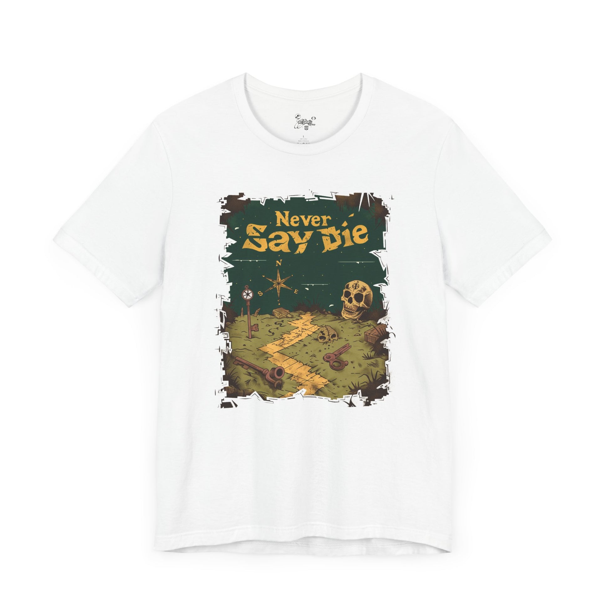 The Goonies Inspired Never Say Die Treasure Hunt Shirt Pirate Map Graphic Tee Retro Movie Shirt 80s Movie Lovers