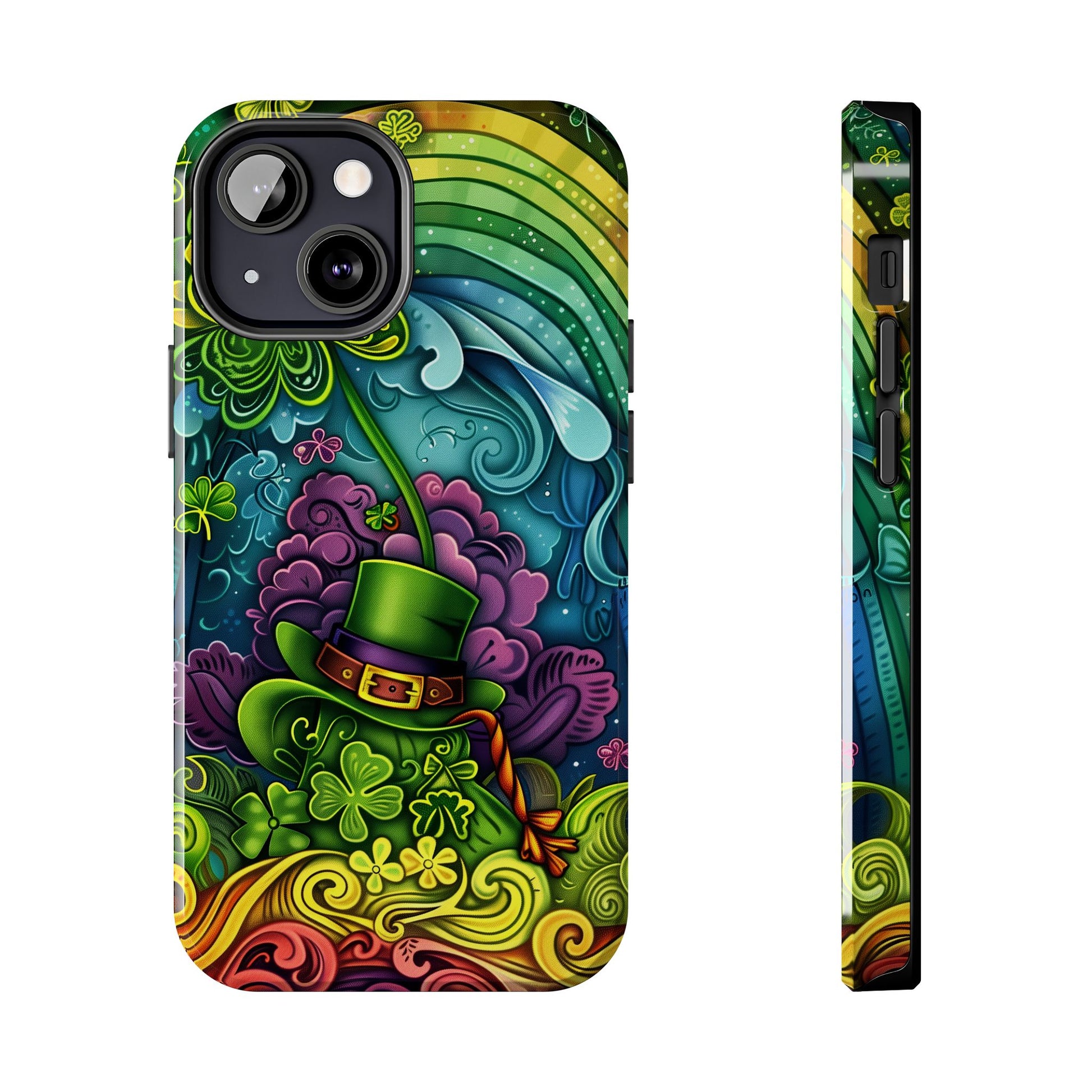 St. Patrick's Day Lucky Phone Case, Green Shamrock Protective Cover, Durable Irish Luck Phone Accessory, Holiday Gift Idea