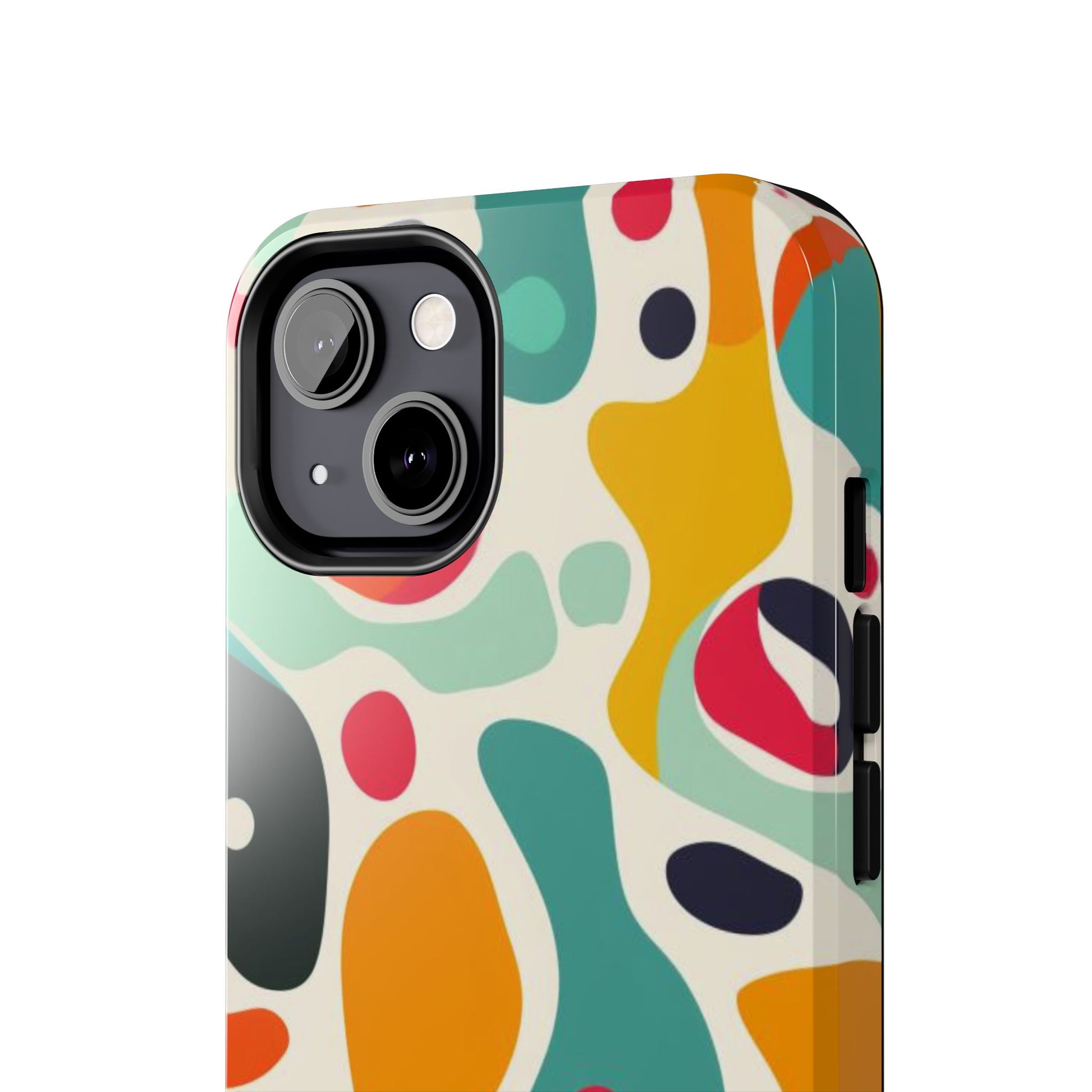 Mid Mod Fun Spots - Colorful Mid Mod Design Durable Phone Case - Vibrant and Stylish iPhone Tough Cover - Fun Retro Protection Accessory