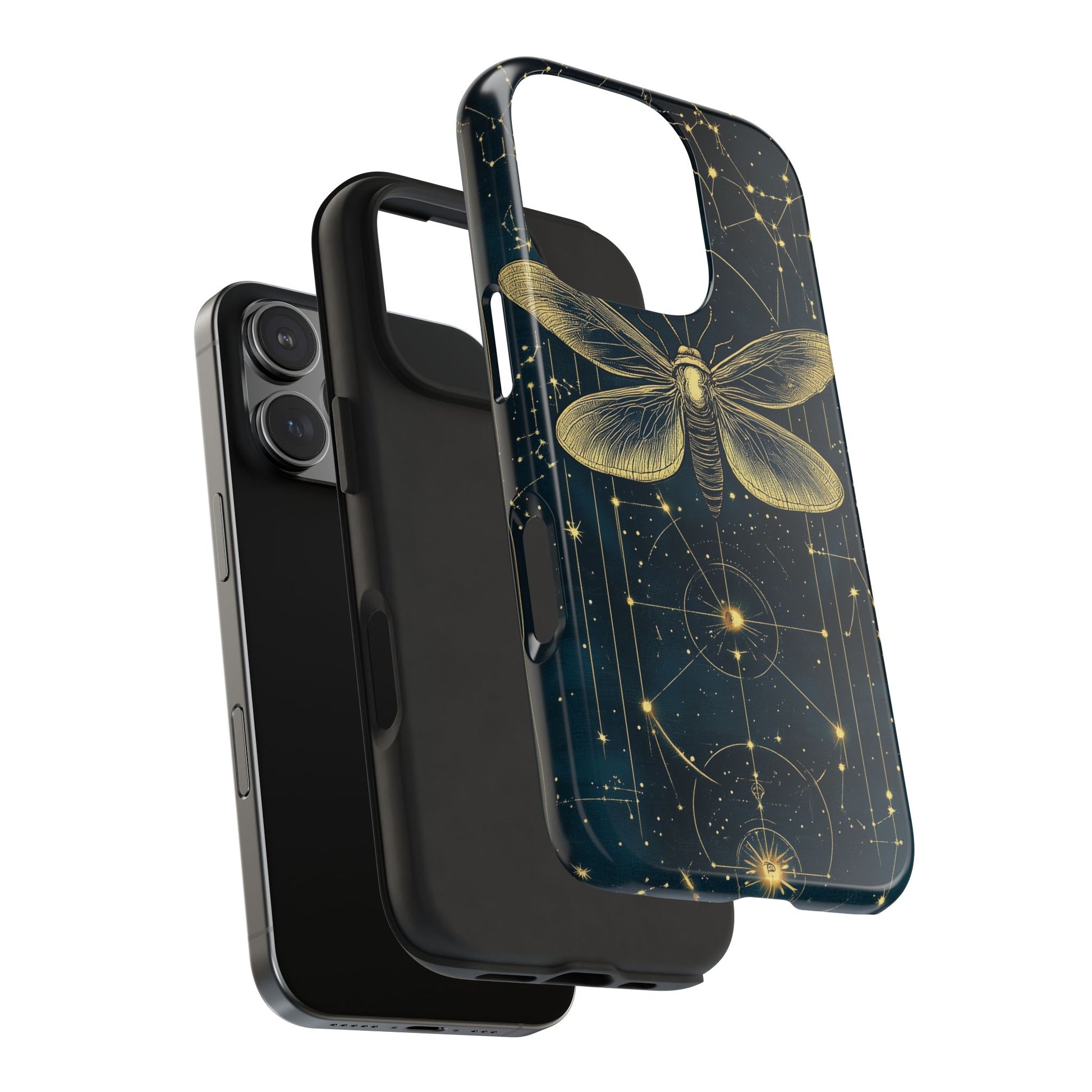Celestial Dark Academia Phone Case Magical Moth Astrology Witchcraft Esoteric Entomology Nature Art Phone 13 14 15 Pro Max Samsung