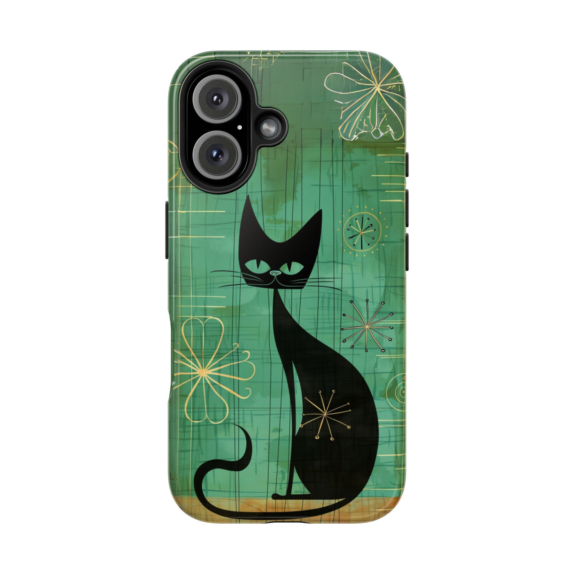 Mid-Century Modern Phone Case-Case, Mid Mod iPhone Case, Atomic Cats iPhone Case, Retro Chic Smartphone Cover, Unique Phone Case