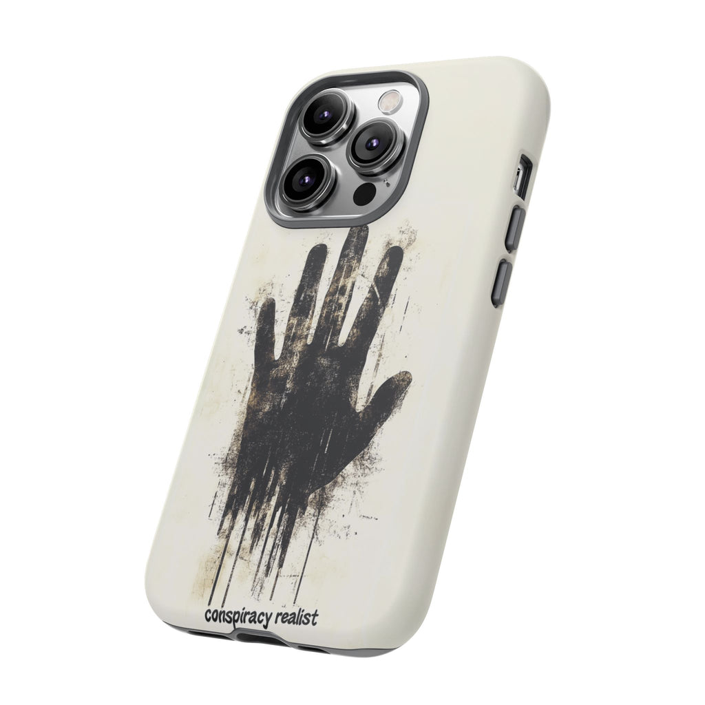 Conspiracy Realist Paranormal Mystery Design X-Files Inspired Ghostly Hand Conspiracy Theory Creepy iPhone 13 14 15 16 Pro Max Galaxy Pixel