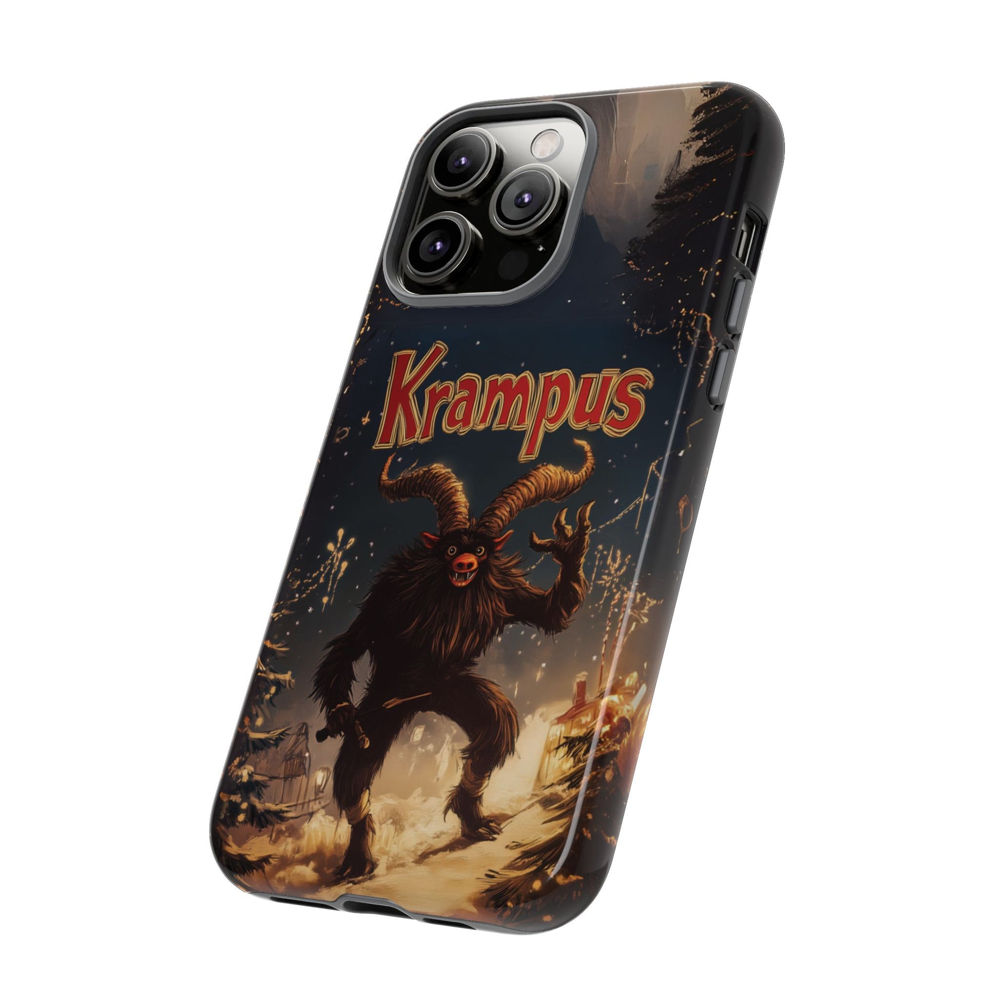 Friendly Krampus Christmas Phone Case Gothic Holiday Traditional Design Scary Merry Santa Claus iphone 13 14 15 16 Pro Max Galaxy Pixel