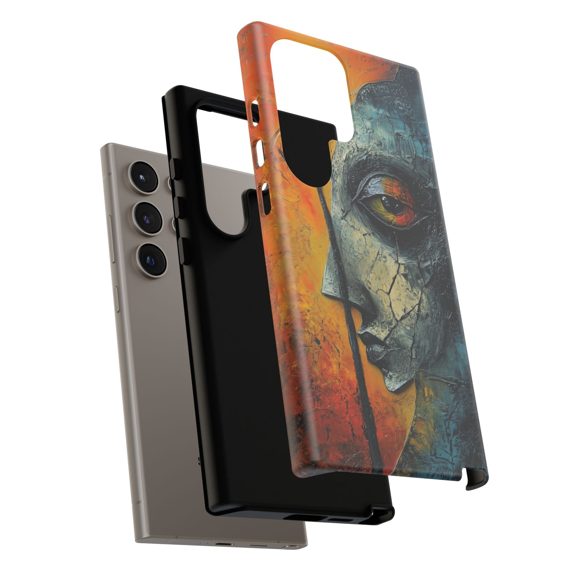 Surrealist Art Phone Case Salvador Dali Style Face Tough Case Unique Artistic 3D Textured Look Surrealism Gift Art iPhone 13 14 15 16