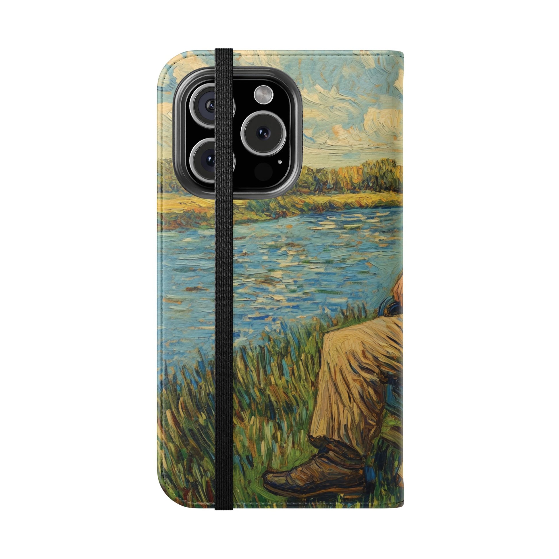 Flip Phone Case Painting A Van Gogh Down by the River iPhone 16 Pro Max  Galaxy
