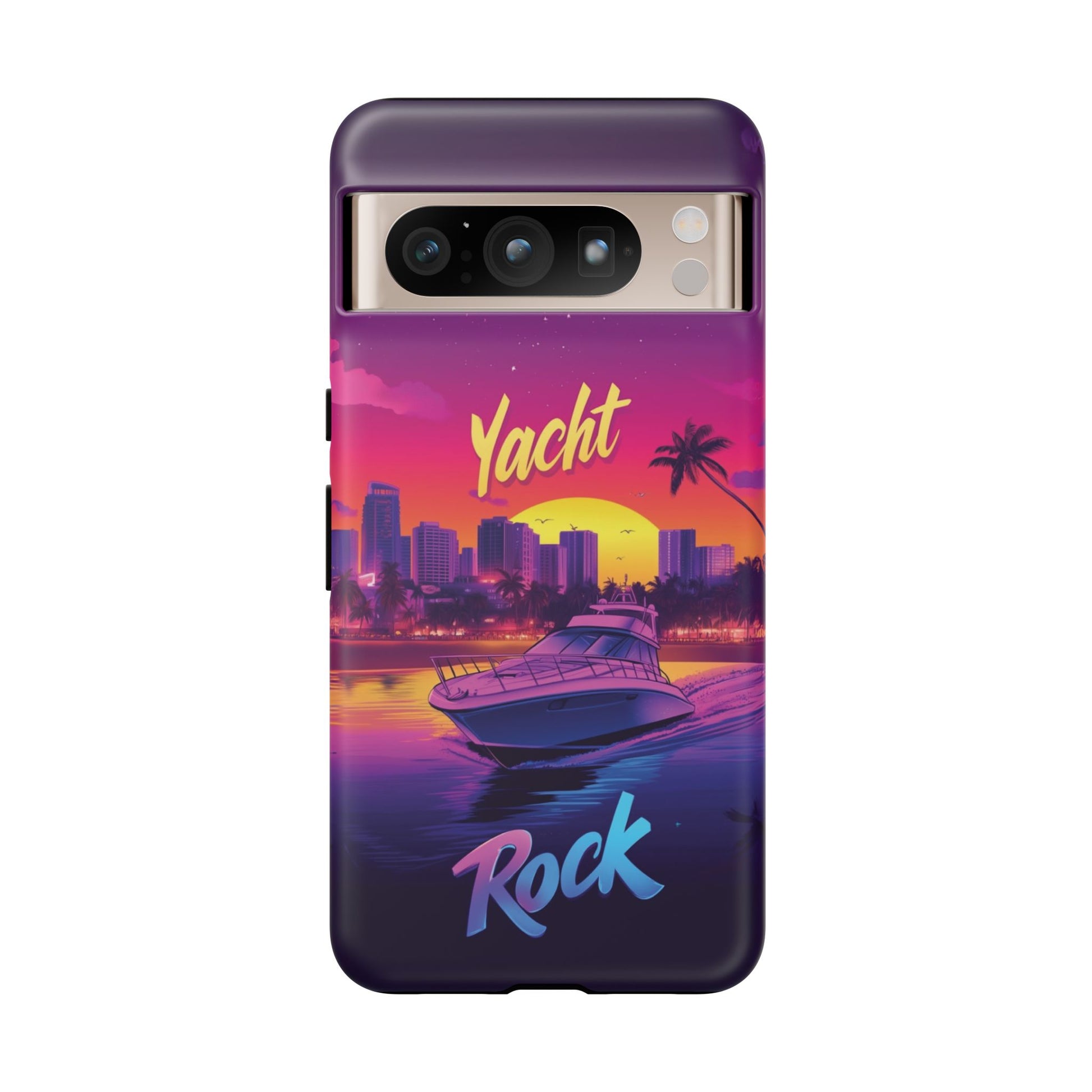 Yacht Rock Custom Phone Case iPhone 13 14 15 16 Pro Max Sunset Cruise Harbor Miami Vice Yacht Rock Gift Boating Captain South Beach Surfing