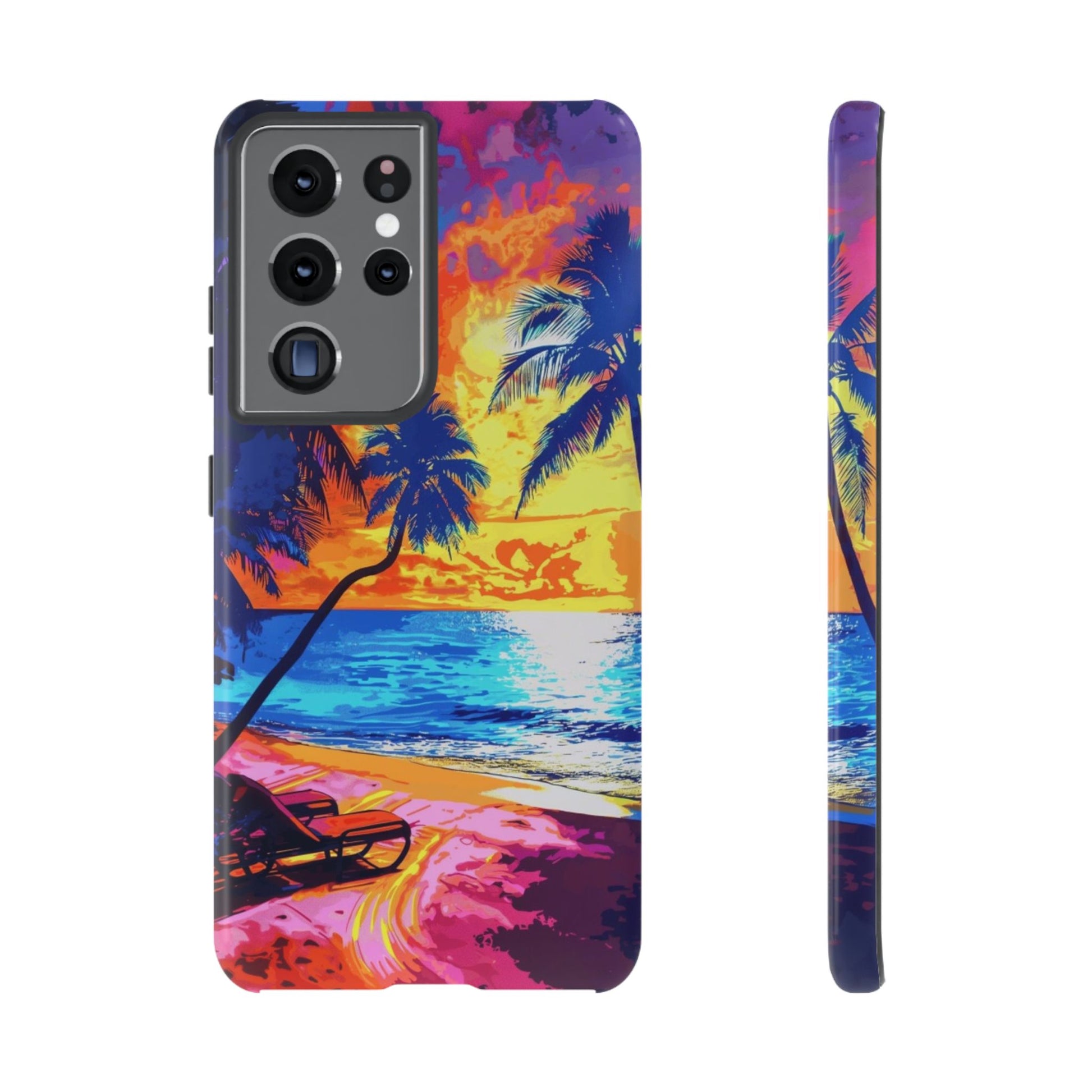 Sunset Bliss: Lisa Frank Style Android Phone Case