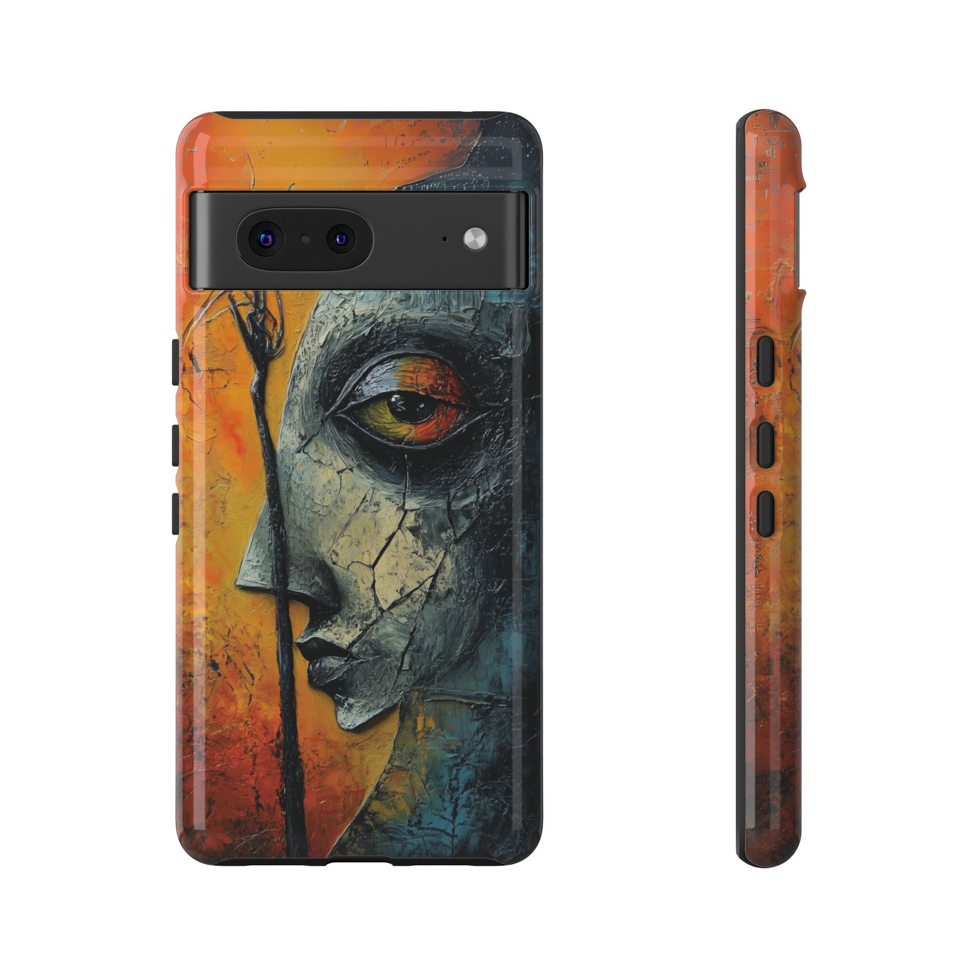 Surrealist Art Phone Case Salvador Dali Style Face Tough Case Unique Artistic 3D Textured Look Surrealism Gift Art iPhone 13 14 15 16