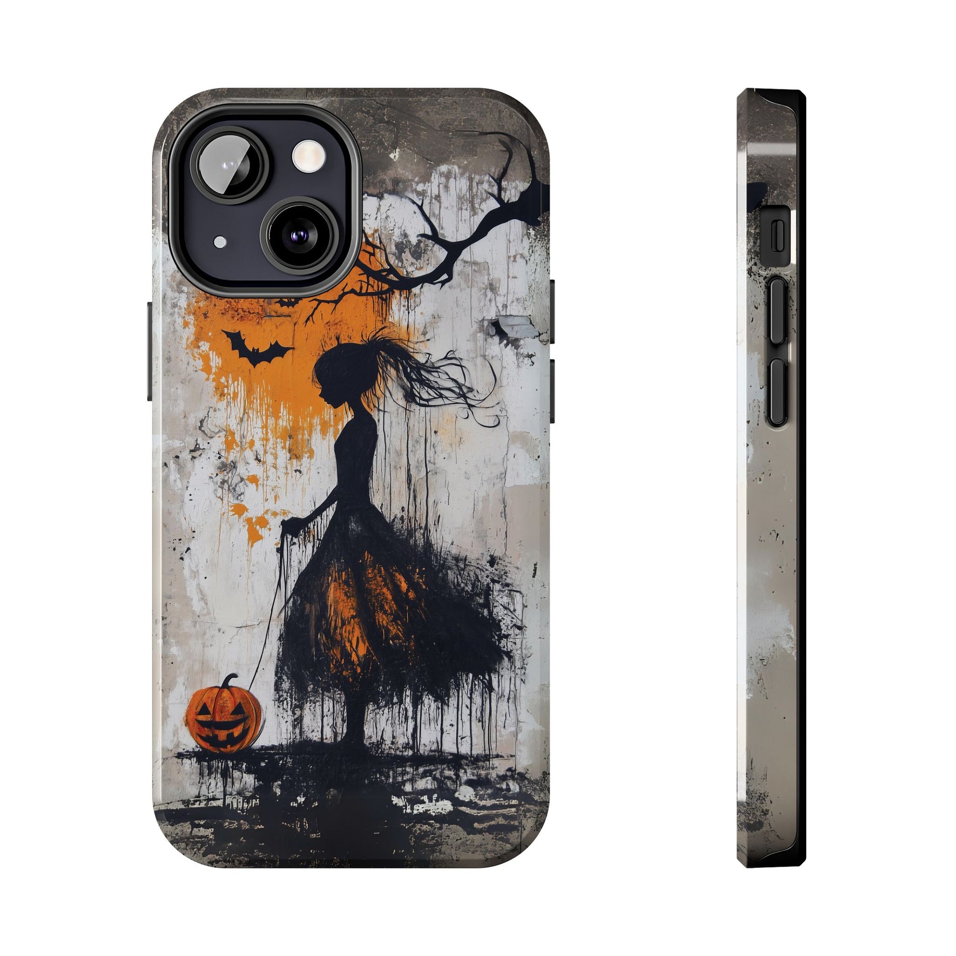 Halloween Gothic Dark Academia Street Art Fall Autumn Girl Urban Graffiti Phone Case Street iPhone 15 Pro Max Samsung Galaxy