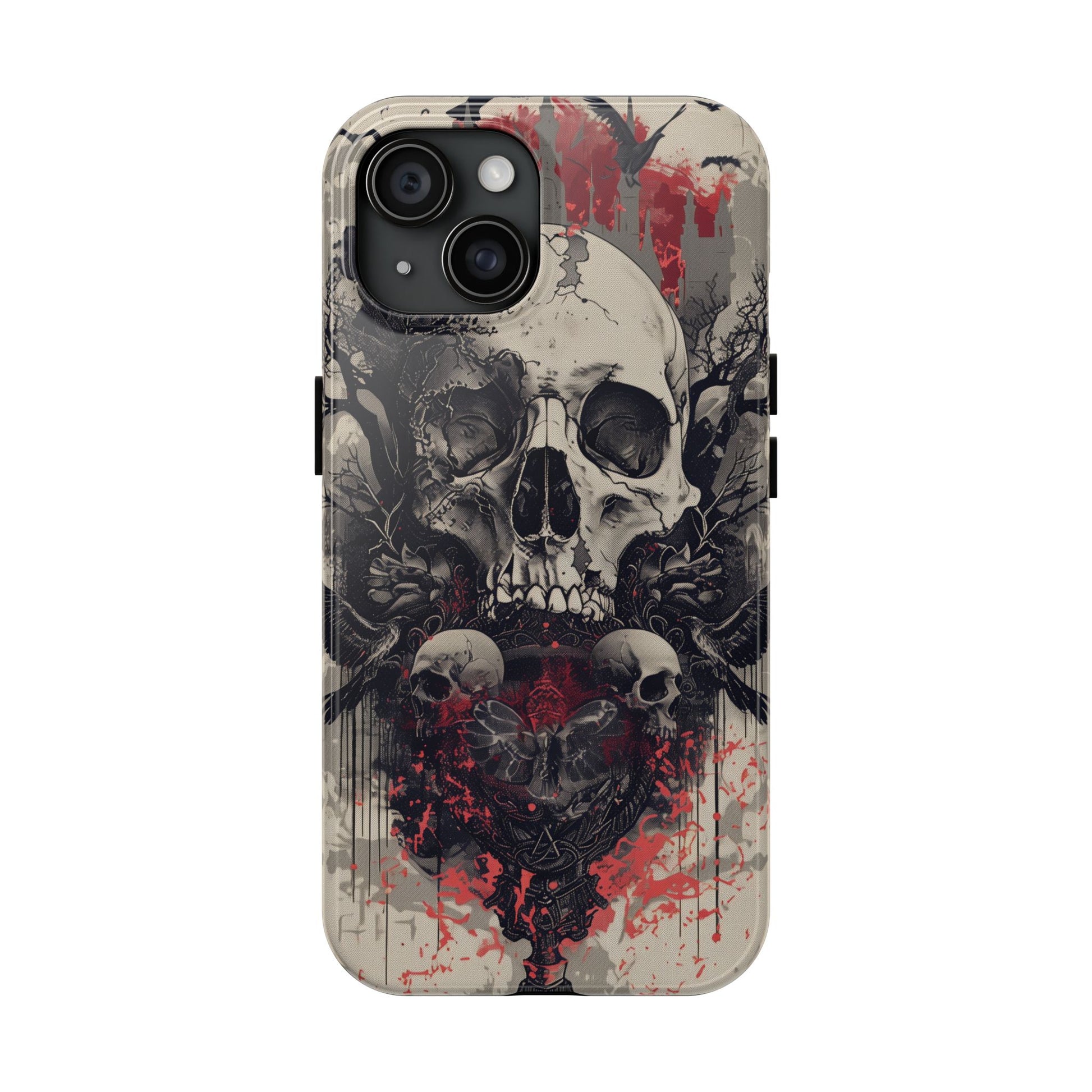 Gothic Art Phone Case Skulls and Crows, Moth Phone Case, Moon and Tarot Phone Case, Halloween Spooky Season, Dark Academia iPhone 15 Pro Max