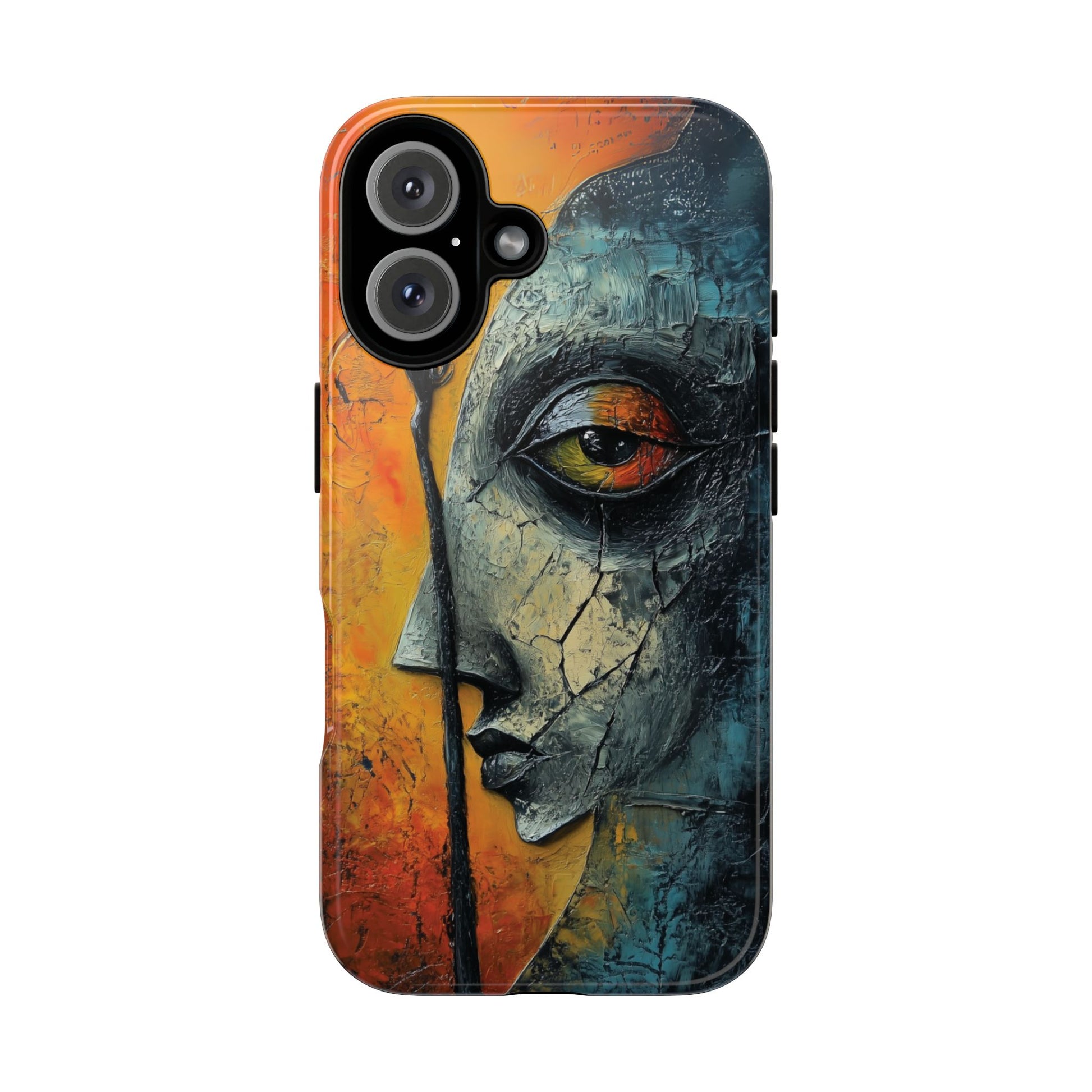 Surrealist Art Phone Case Salvador Dali Style Face Tough Case Unique Artistic 3D Textured Look Surrealism Gift Art iPhone 13 14 15 16